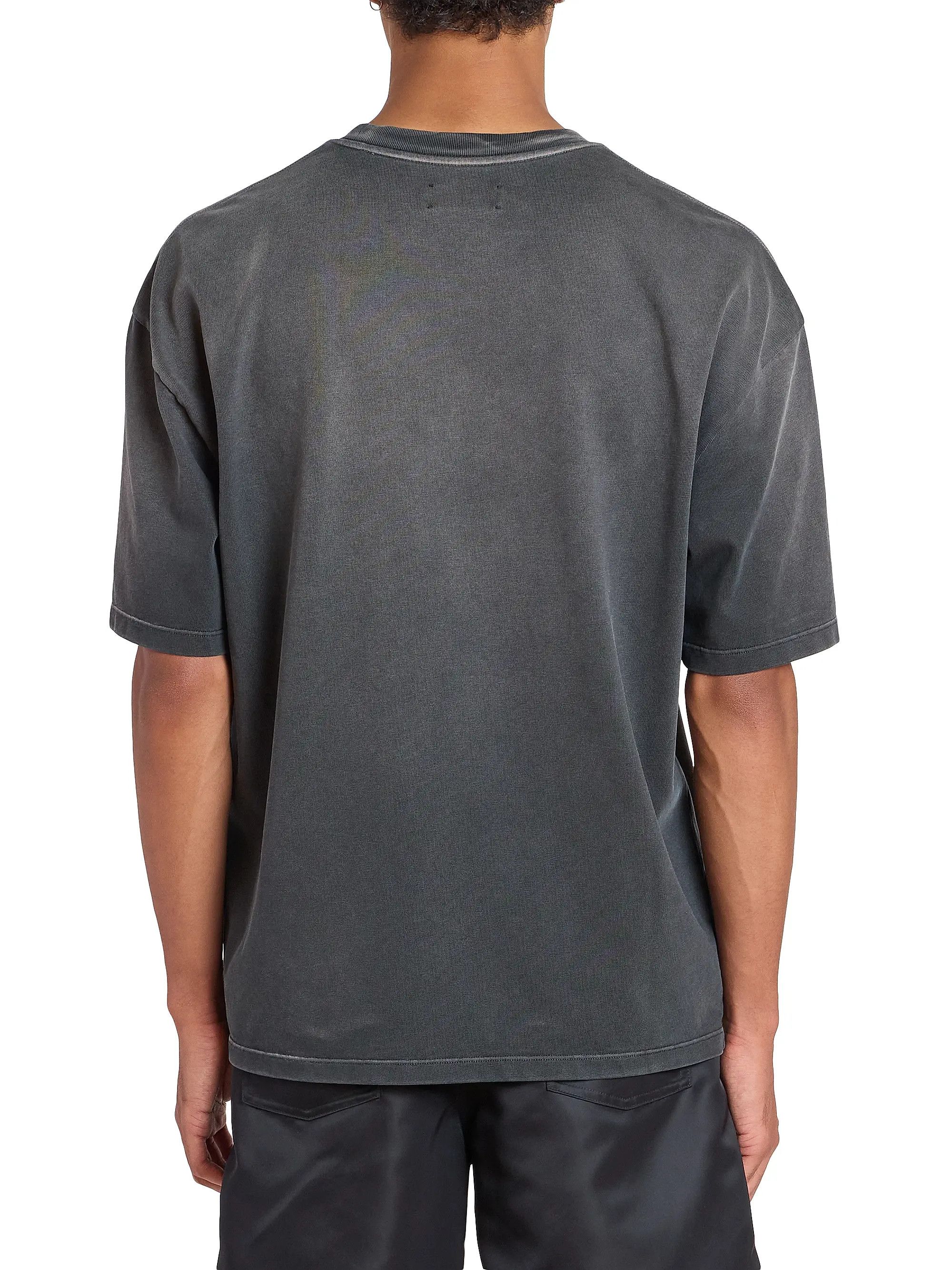 Amiri os11x0526 Ribbon Logo Oversized T-Shirt in Black Size US XL / EU 56 / 4 - 5 Thumbnail