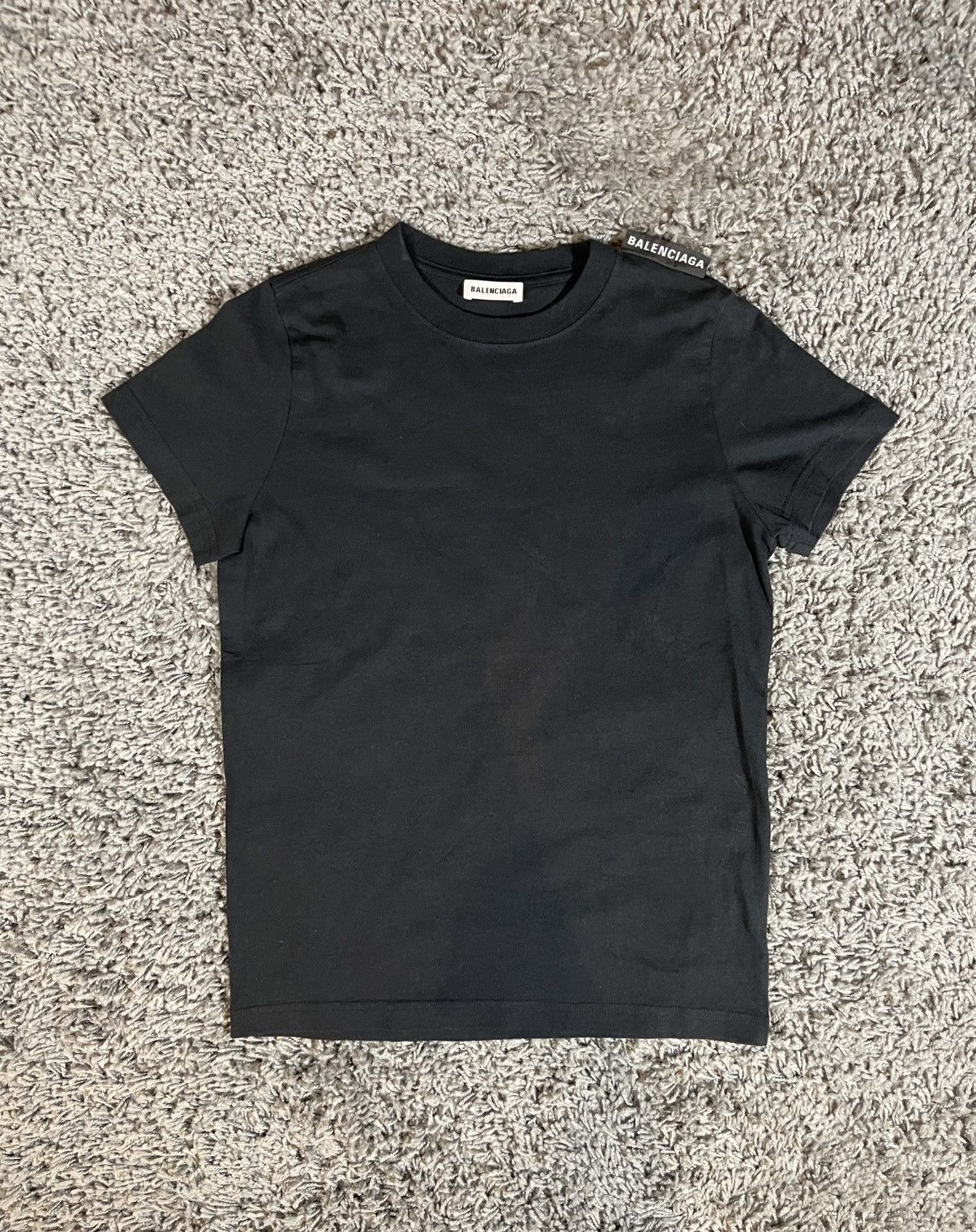 Balenciaga Balenciaga Shoulder Logo Light Jersey T-Shirt Black Size XS / US 0-2 / IT 36-38 - 1 Thumbnail