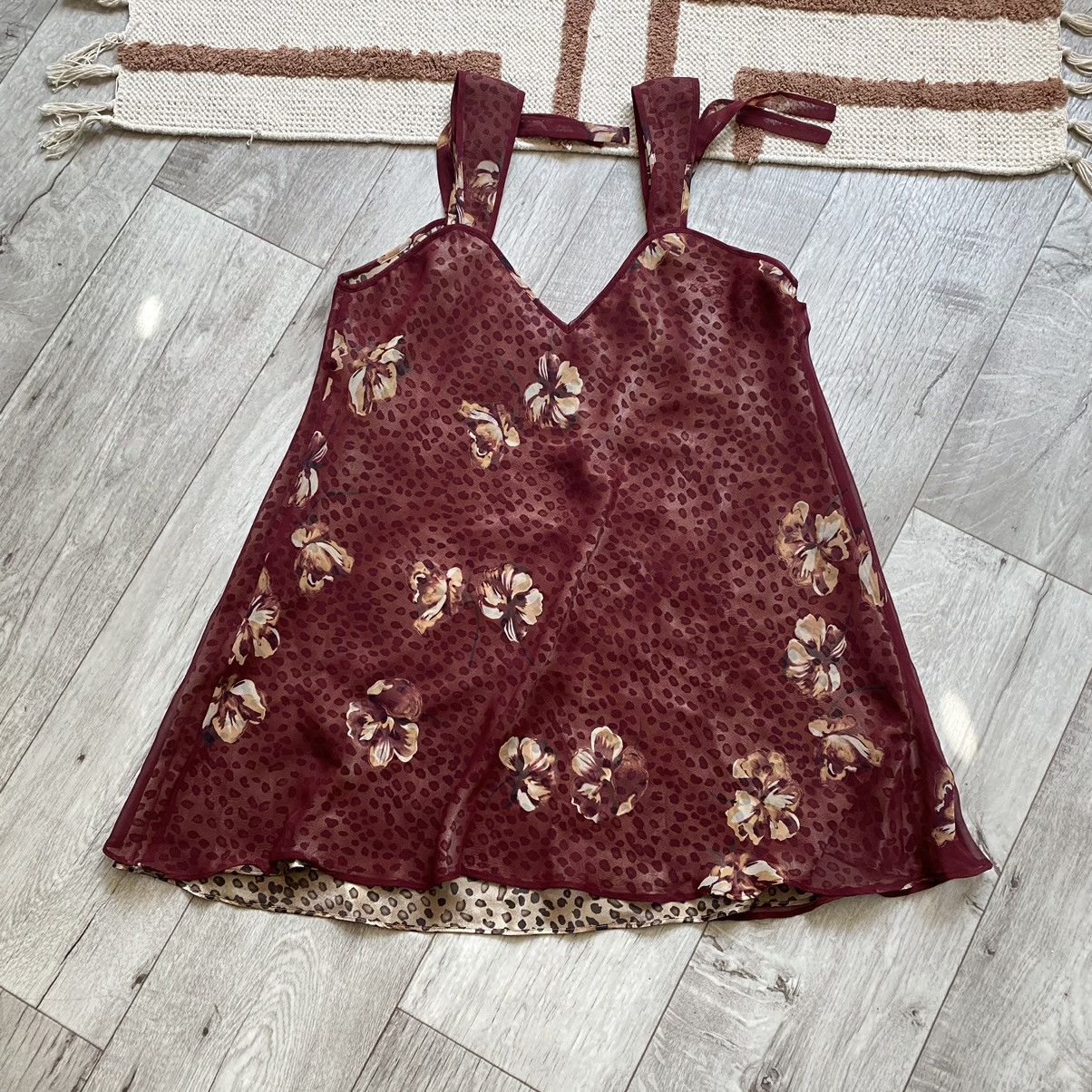 Valentino VINTAGE VALENTINO INTIMO LEOPARD AND FLOWERS MESH DRESS Size M / US 6-8 / IT 42-44 - 2 Thumbnail