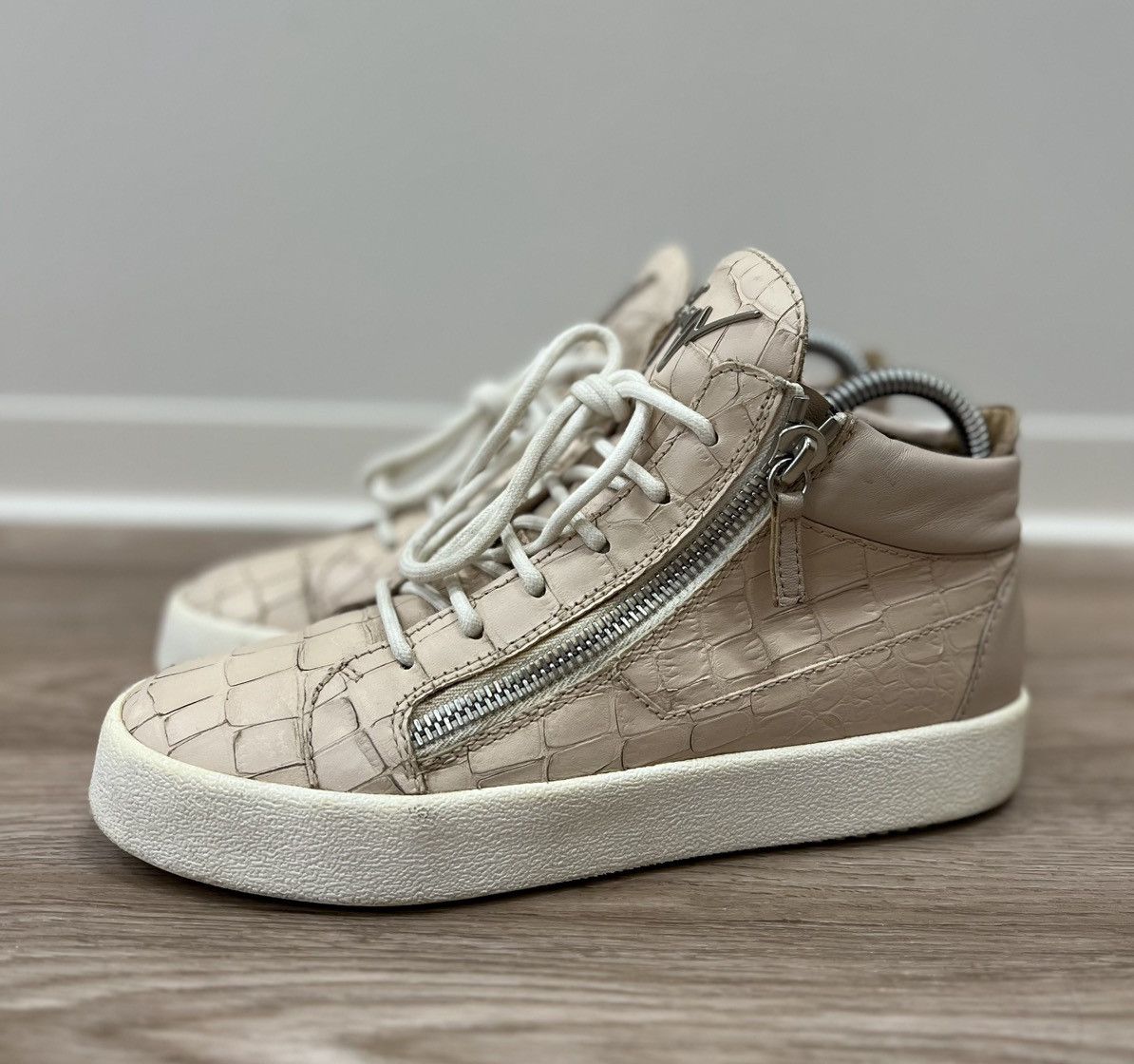 Giuseppe Zanotti Giuseppe Zanotti Leather Python High Top Sneakers Size US 9.5 / IT 39.5 - 8 Thumbnail