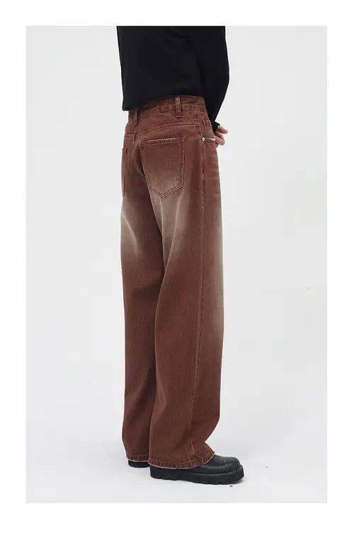 Japanese Brand Washed distressed vintage brown gradient jeans Size US 32 / EU 48 - 5 Thumbnail