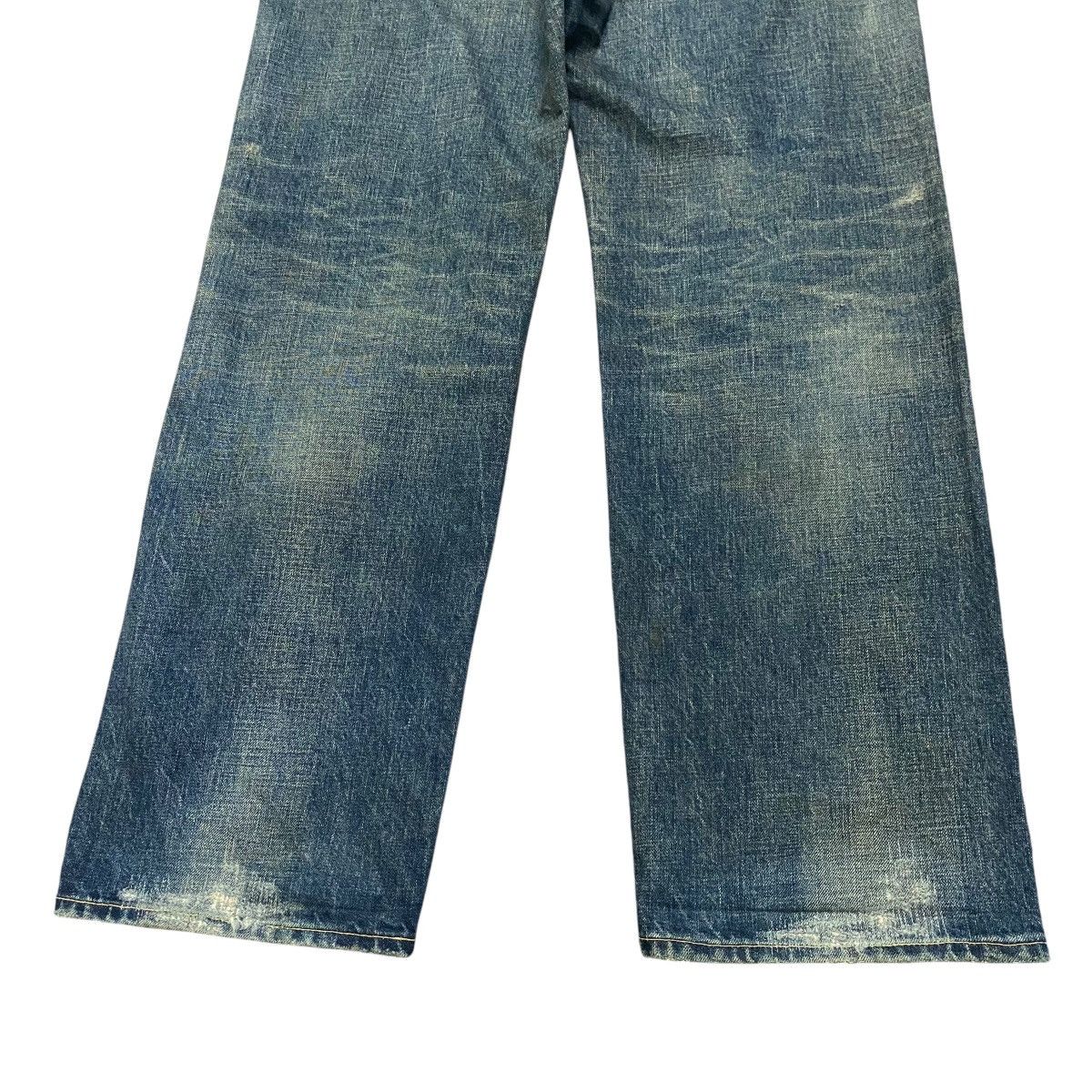 Freewheelers CALEE SUPPLY Denim Selvedge Jeans Dirty Blue Repaired Size US 32 / EU 48 - 16 Thumbnail