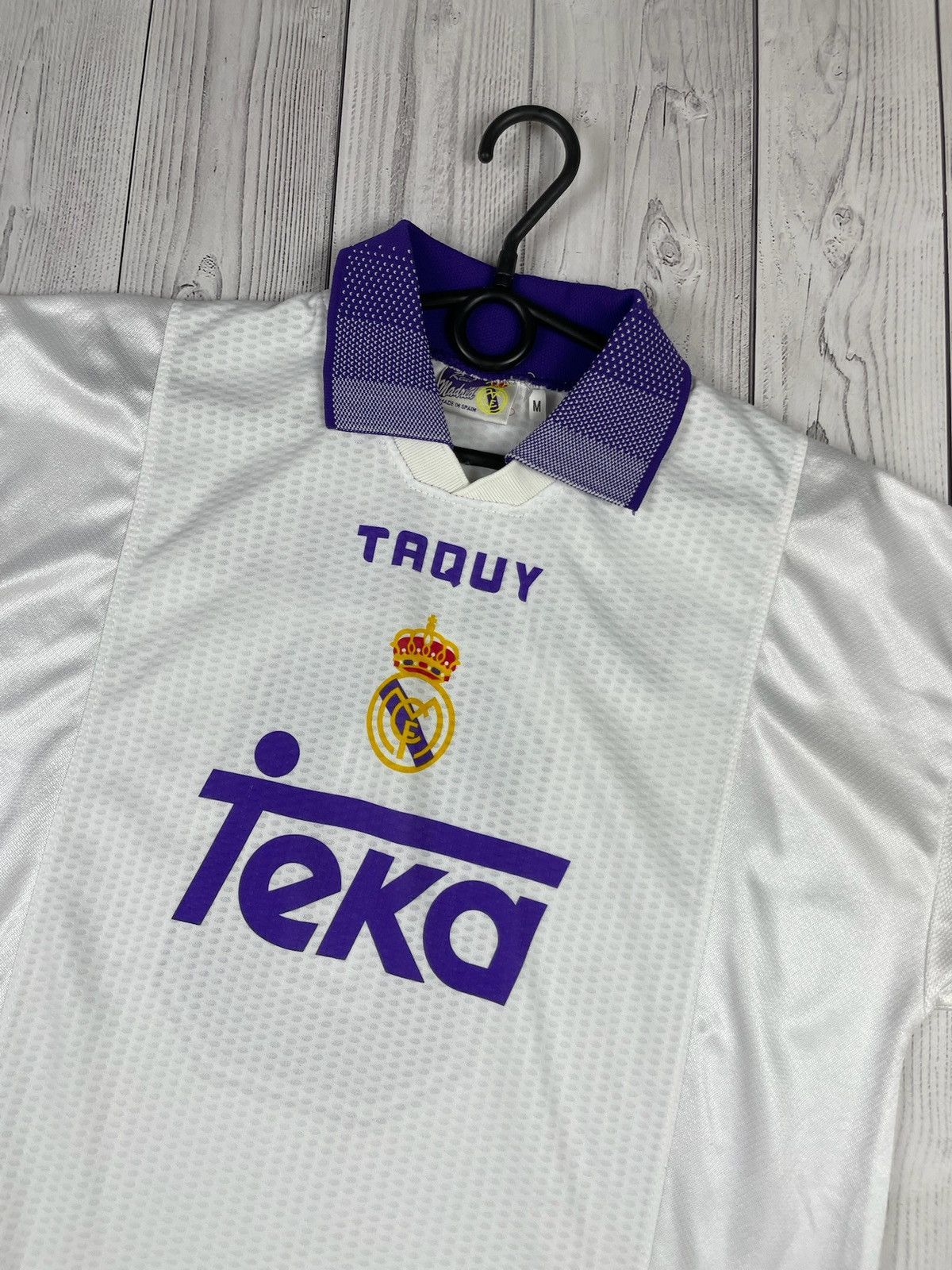 Vintage Vintage Real Madrid soccer tee rare size M 8 Mijatovic Size US M / EU 48-50 / 2 - 3 Thumbnail