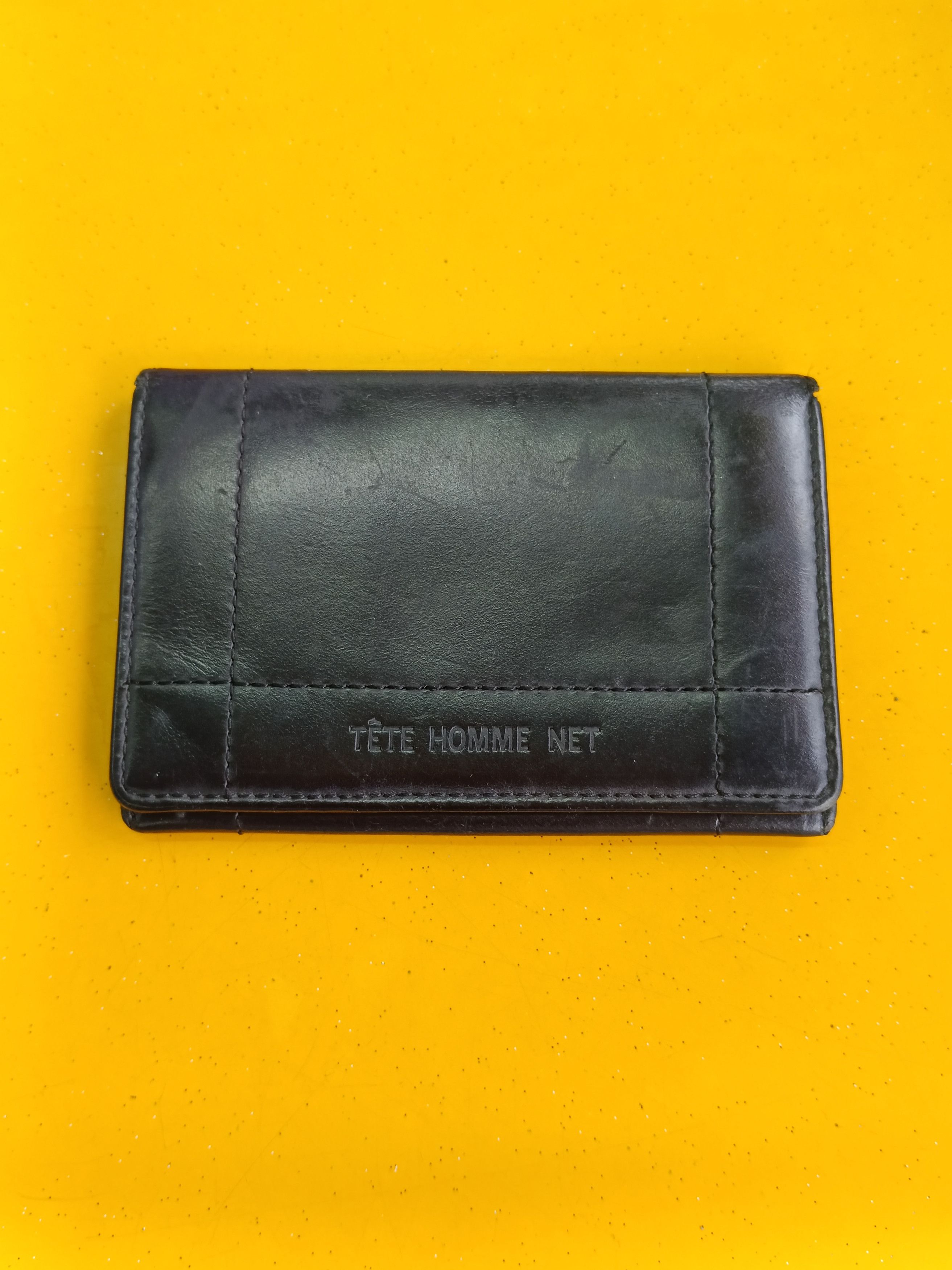 Issey Miyake × Leather × Tete Homme TETE HOMME LEATHER CARD HOLDER Size ONE SIZE - 1 Thumbnail