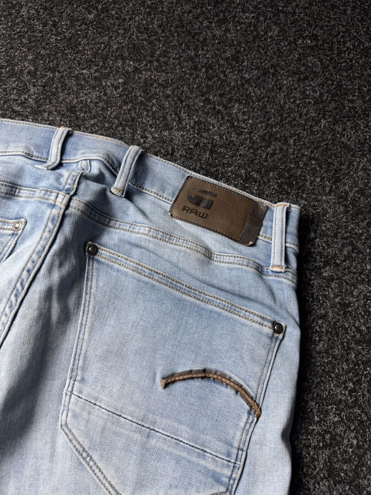 G-Star Y2K 00s G-Star RAW Revend Skinny Light Blue Denim Jeans Size US 32 / EU 48 - 18 Thumbnail