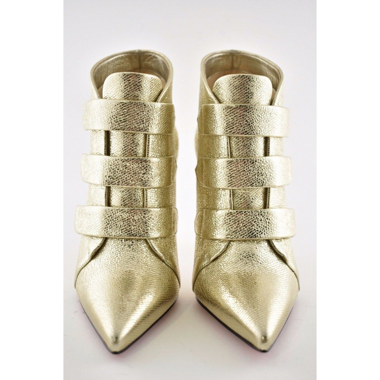 Christian Louboutin Christian Louboutin Triniboot 100 Platine Gold Strap Ankle Size US 9 / IT 39 - 5 Thumbnail