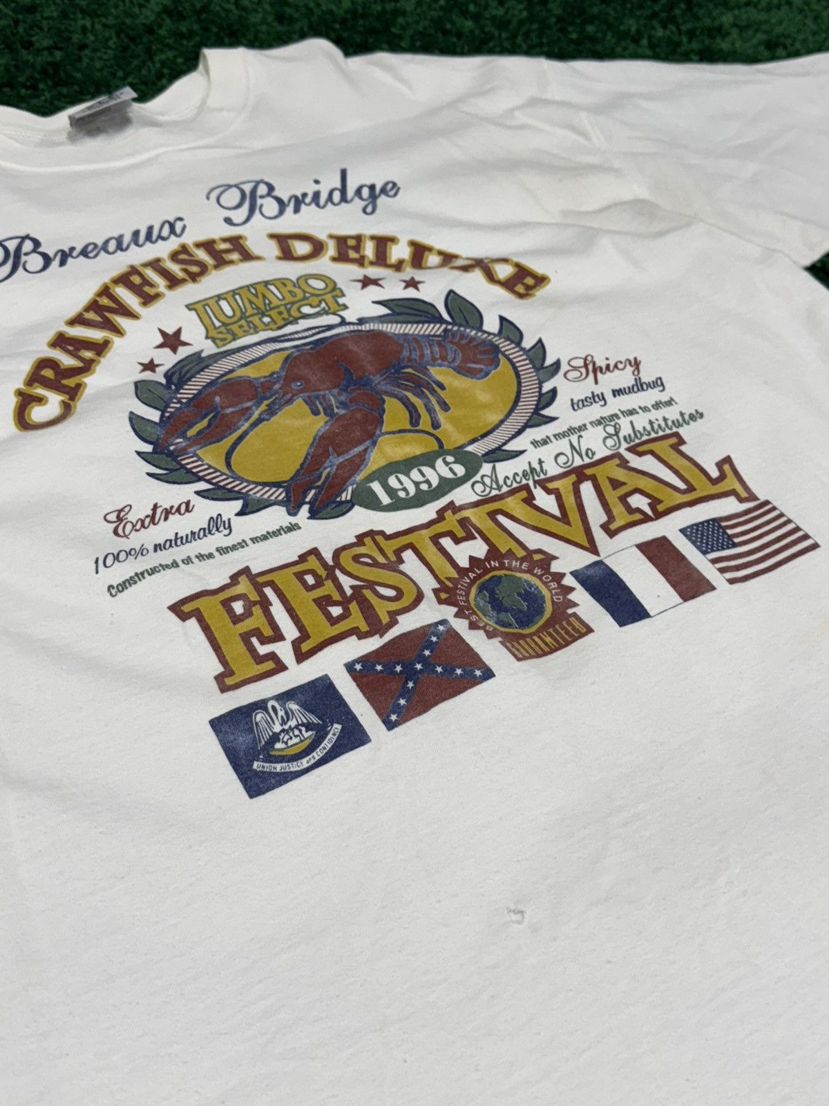 Vintage RARE 1996 Breaux Bridge Crawfish Festival Shrimp Tee XL Size US XL / EU 56 / 4 - 3 Thumbnail