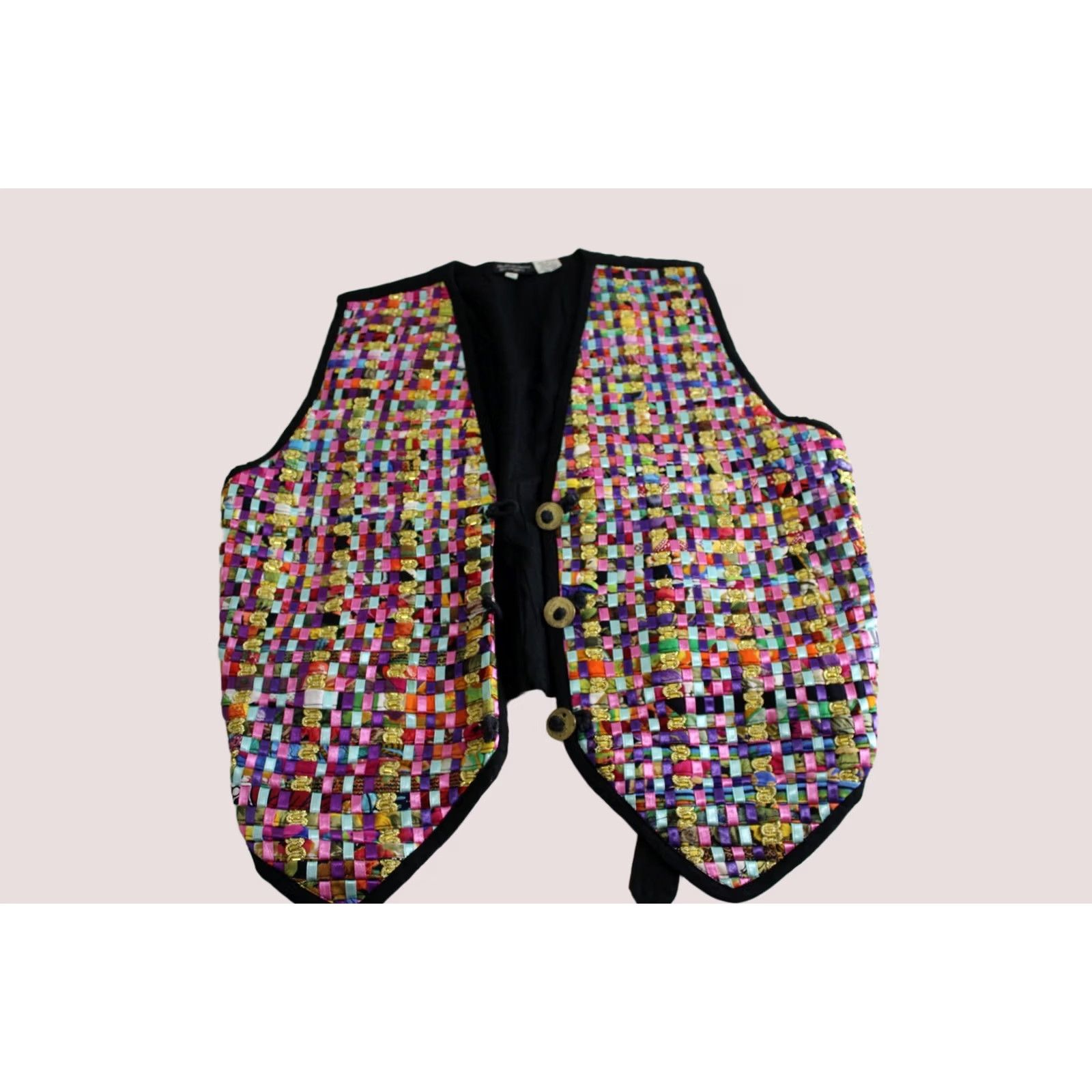 Native WOMEN Native Wear VTG Indonesia Knitted Button Vest Costume Medium M Shirt Size M / US 6-8 / IT 42-44 - 1 Thumbnail