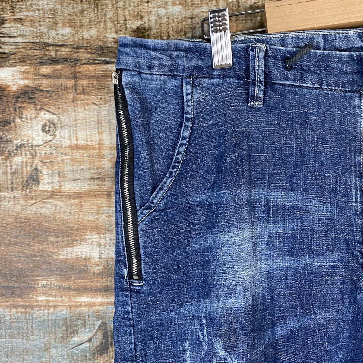 Japanese Brand DL Raw Blue Vintage faded Denim Pants #C1252 Size US 35 - 7 Thumbnail