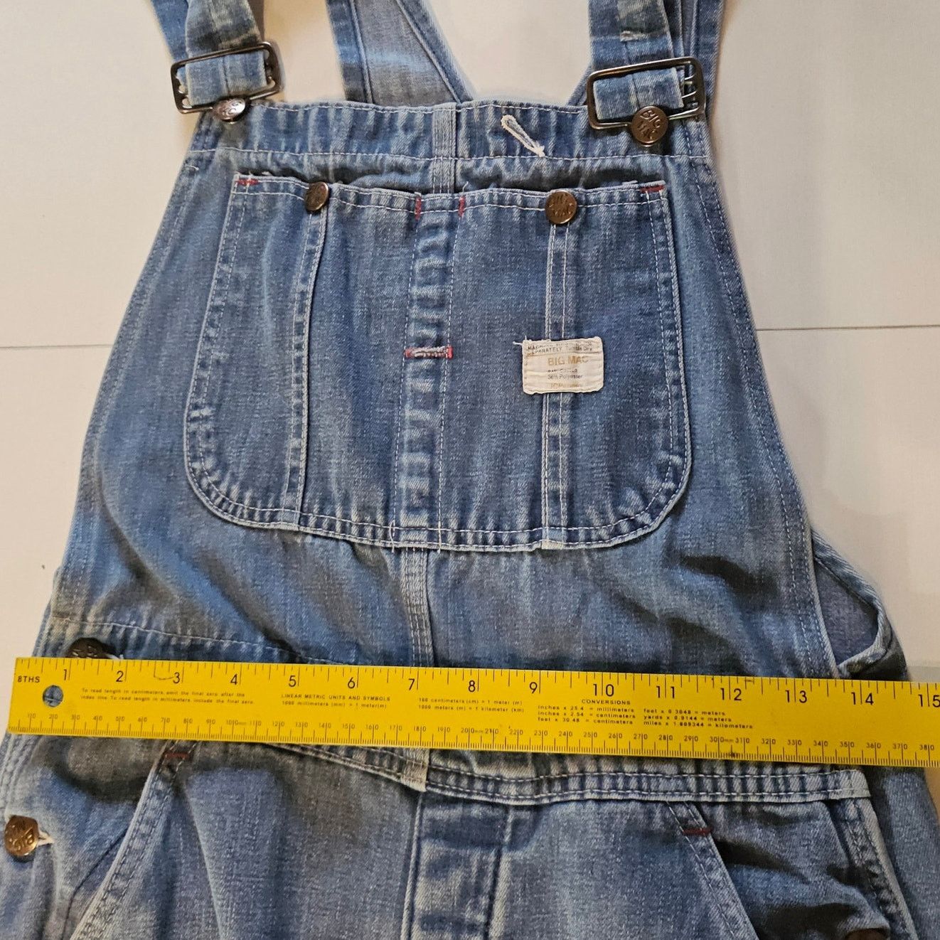 Vintage Vintage 70's JCPenney Big Mac Square Back Bib Overall 28x32 Size US 28 / EU 44 - 5 Thumbnail