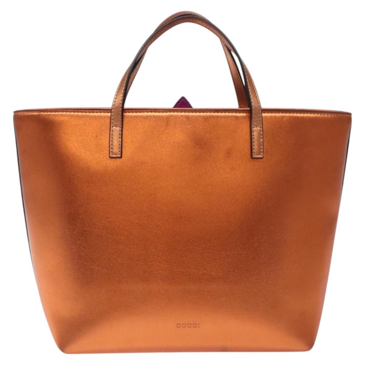 Gucci GUCCI Hand Bag Leather Bronze Size ONE SIZE - 2 Thumbnail