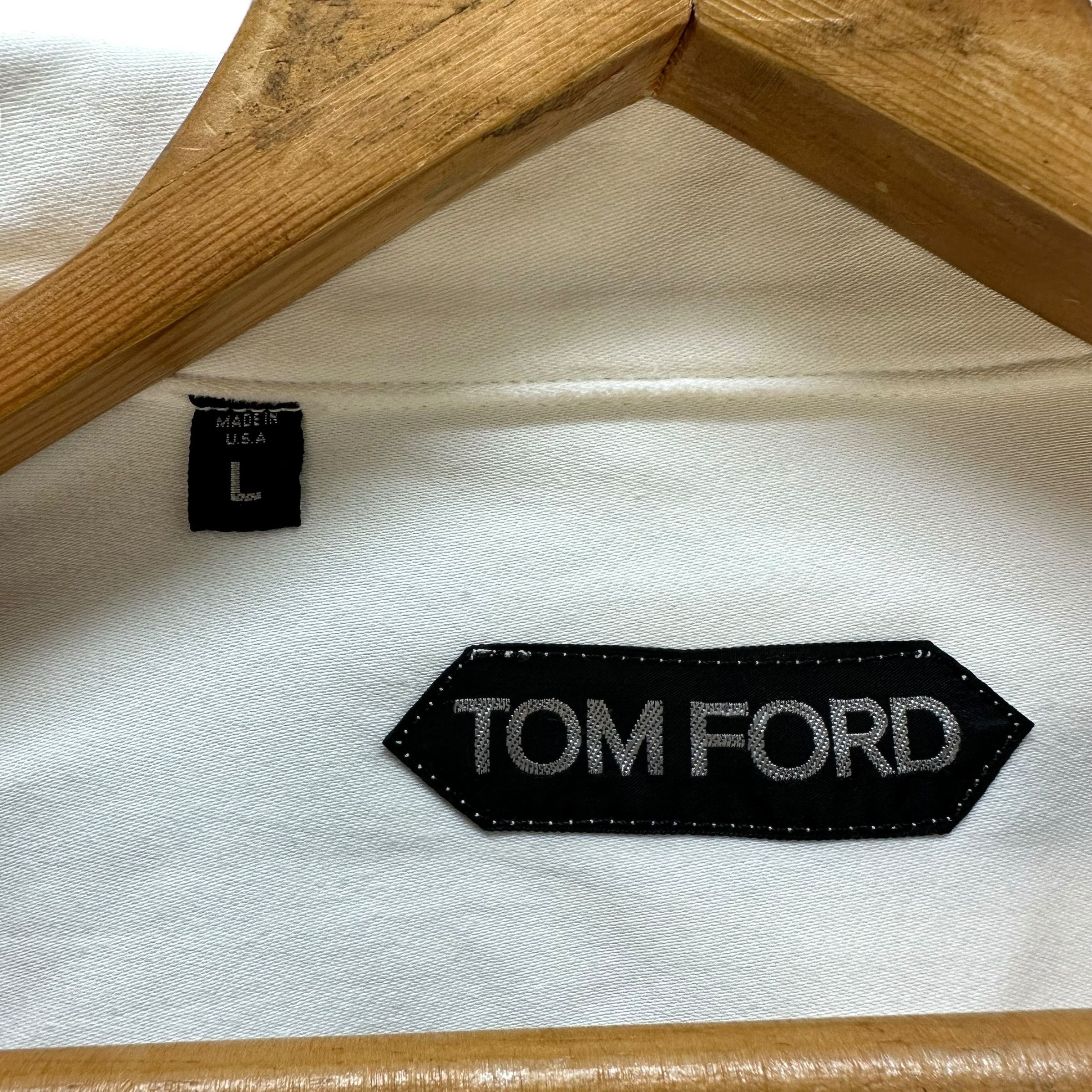 Tom Ford TOM FORD Made in Usa Slim Fit White Denim Jacket #A80-1938 Size US L / EU 52-54 / 3 - 10 Thumbnail