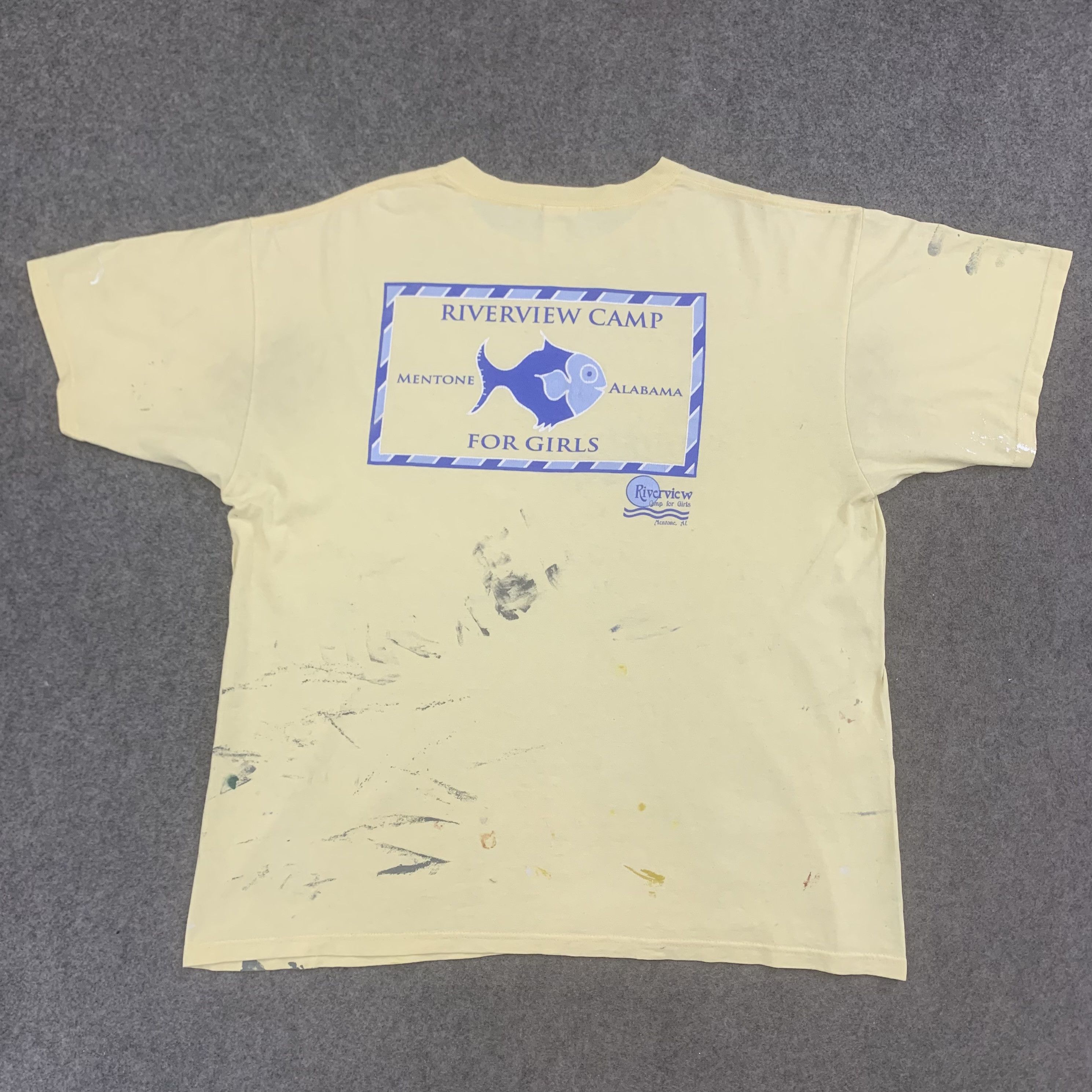 Vintage Riverview Camp Alabama Tee Shirt Splash Paint - R009 Size XL / US 12-14 / IT 48-50 - 2 Thumbnail