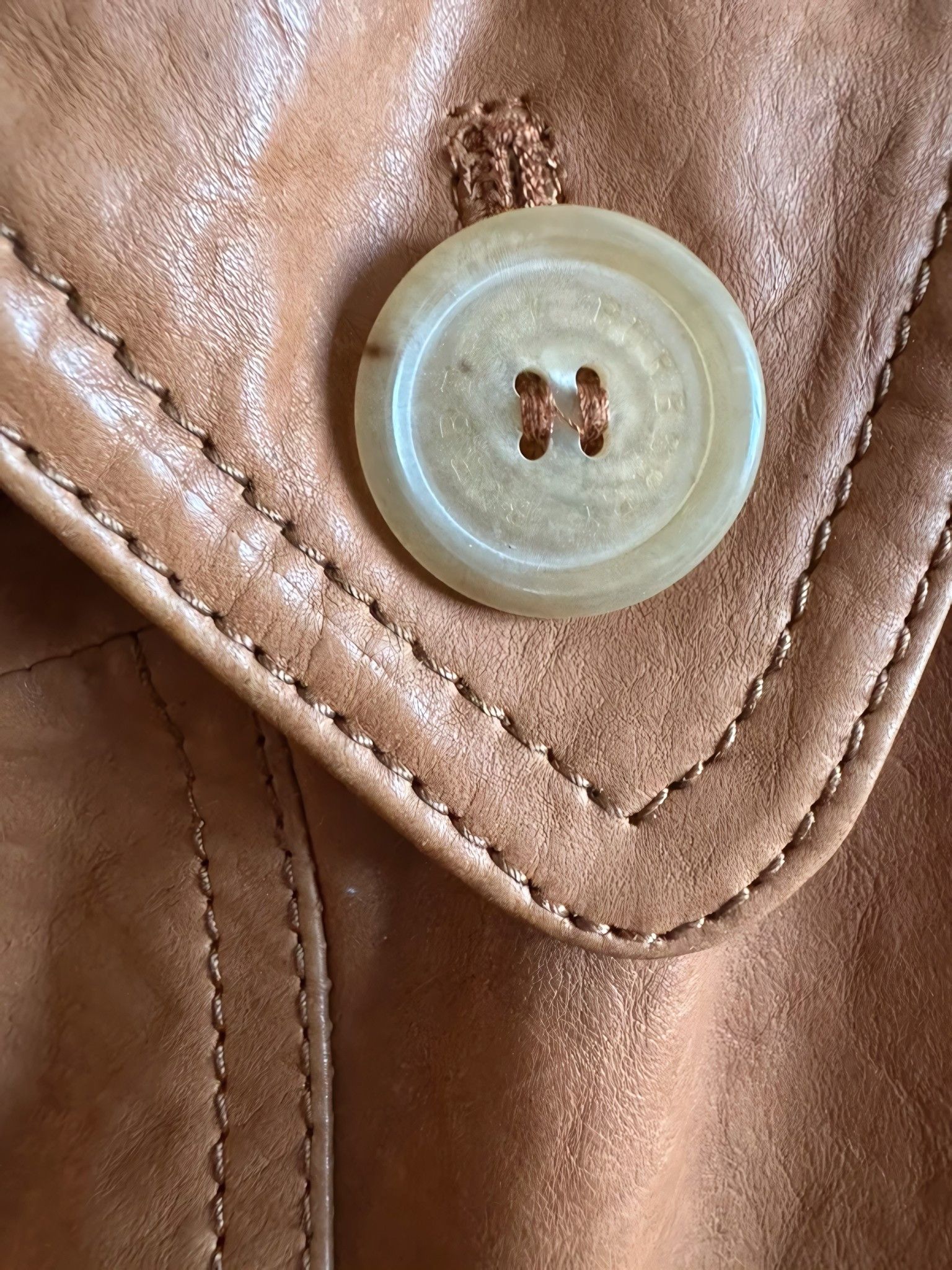 Burberry Prorsum BABY CALFSKIN LEATHER COGNAC JACKET Size US M / EU 48-50 / 2 - 3 Thumbnail