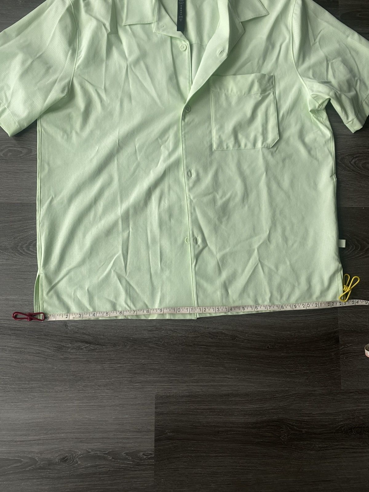 Lululemon Lime Green Camp Collar Lululemon Shirt Size US L / EU 52-54 / 3 - 6 Thumbnail