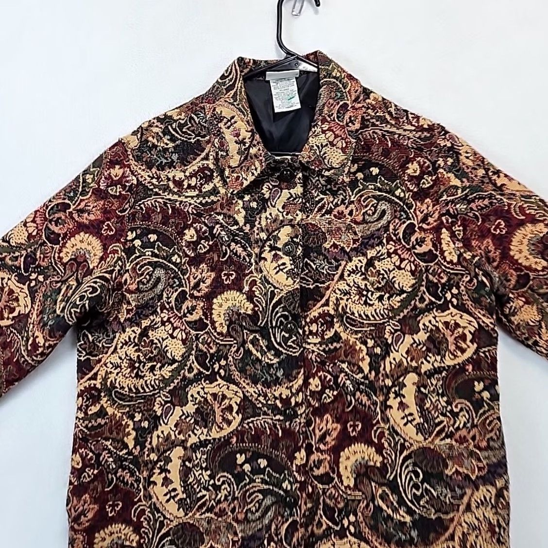 Vintage VINTAGE White Stag Button Up Tapestry Blazer Jacket Women M Size 8-10 Floral Size M / US 6-8 / IT 42-44 - 2 Thumbnail