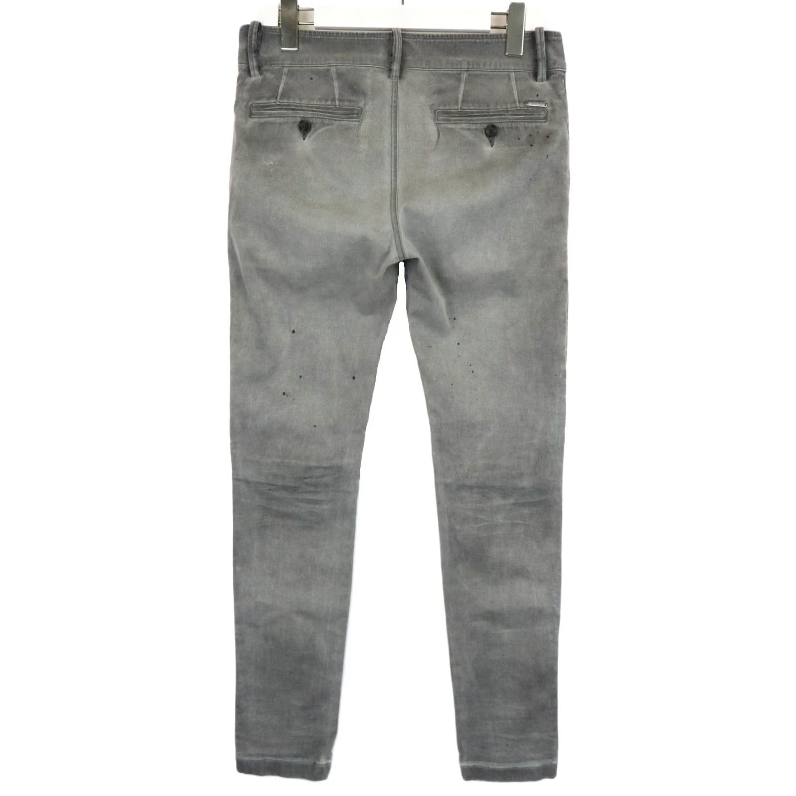 Diesel DIESEL Jeans Men's W29 Grey Chino Stretched Whiskers Zip Fly Fade Effect Size US 29 - 2 Thumbnail