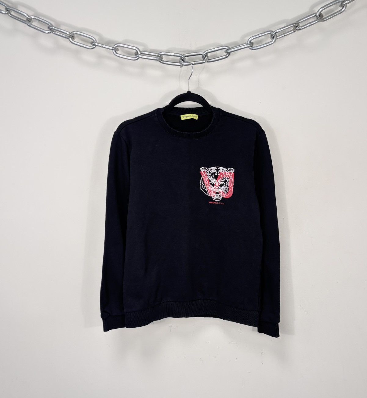 Versace Jeans Couture Versace Jeans Couture Men’s Black Tiger Logo Sweatshirt Size US M / EU 48-50 / 2 - 1 Thumbnail