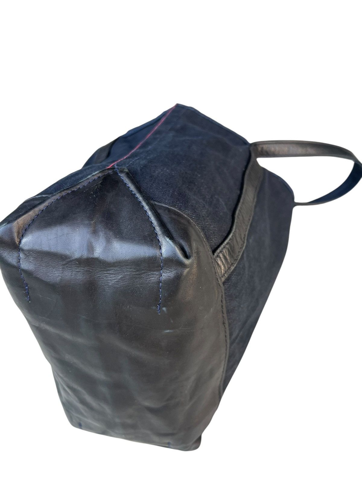 45rpm Vintage 45rpm Indigo Dyed Denim + Leather Tote Bag Size ONE SIZE - 16 Thumbnail