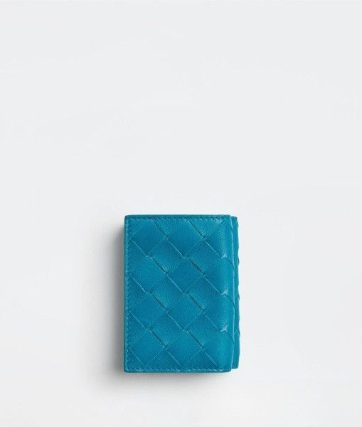 Bottega Veneta o1n1vont1224 Size: OS / Small Tri-Fold Wallet in Blue Size ONE SIZE - 1 Thumbnail