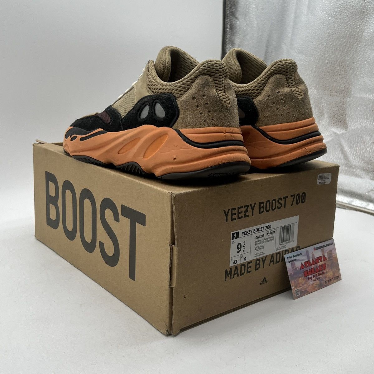 Adidas Yeezy boost 700 Enflame Amber Size US 9.5 / EU 42-43 - 4 Thumbnail