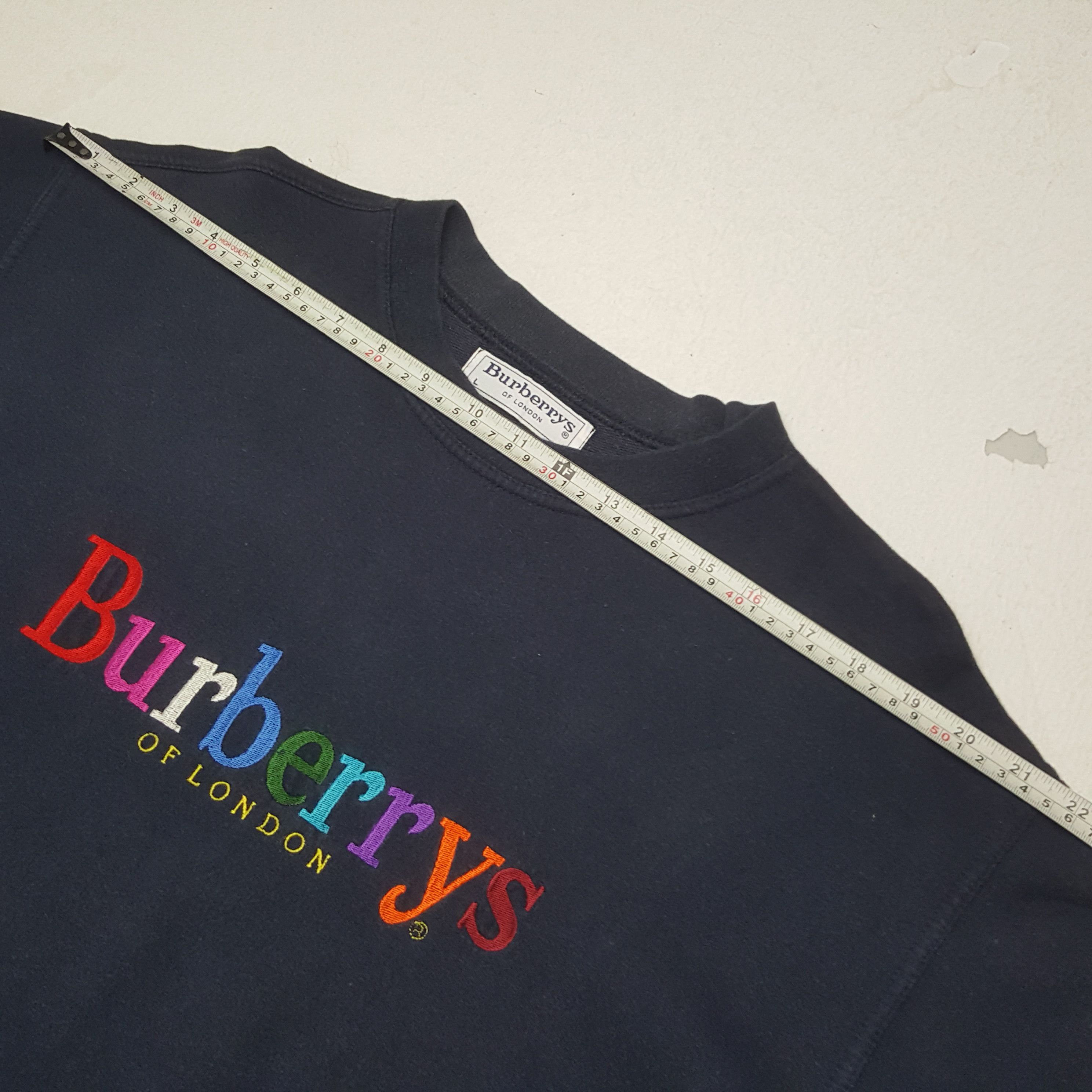 Burberry × Vintage Vintage Burberrys Embroidery Logo Sweatshirt Size US L / EU 52-54 / 3 - 5 Thumbnail
