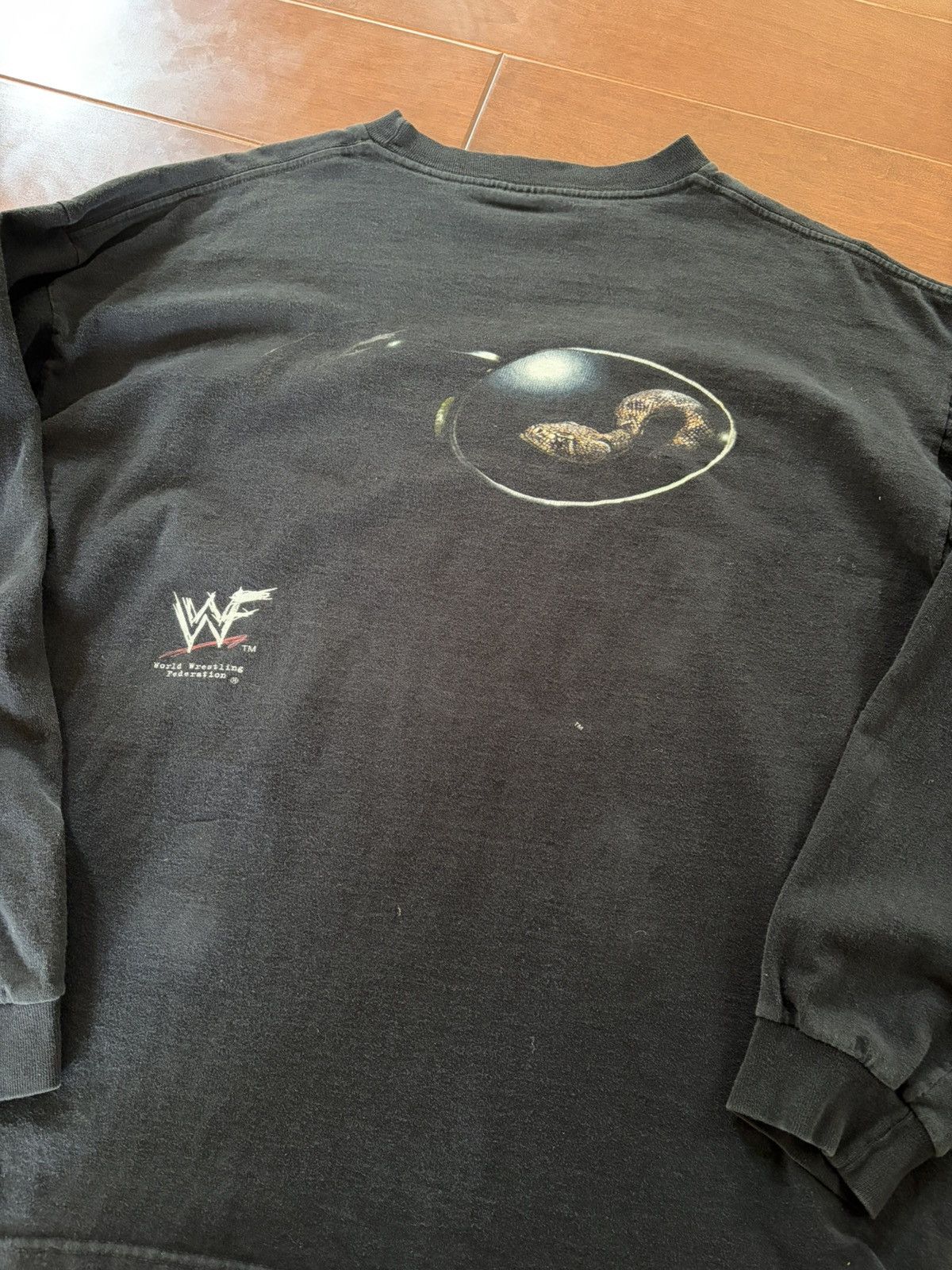 WWF Vintage 1999 WWF Steve Austin Snake No Mercy Longsleeve Size US XL / EU 56 / 4 - 4 Thumbnail