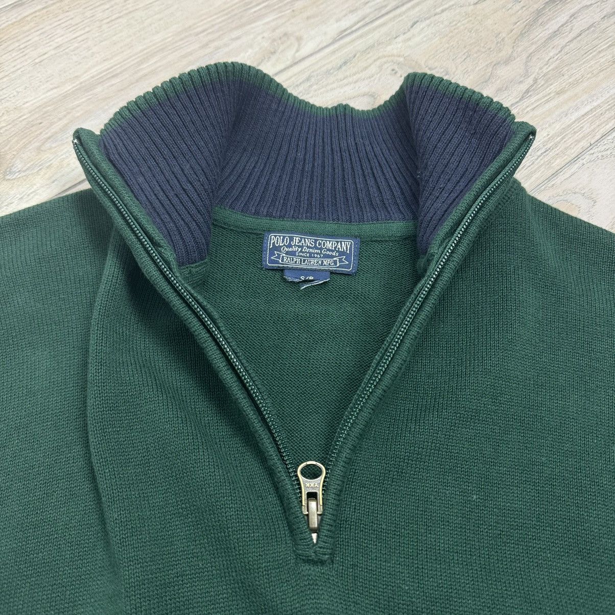 Polo Ralph Lauren Vintage Polo Ralph Lauren Quarter Zip Up Woven Sweatshirt Size US S / EU 44-46 / 1 - 5 Thumbnail