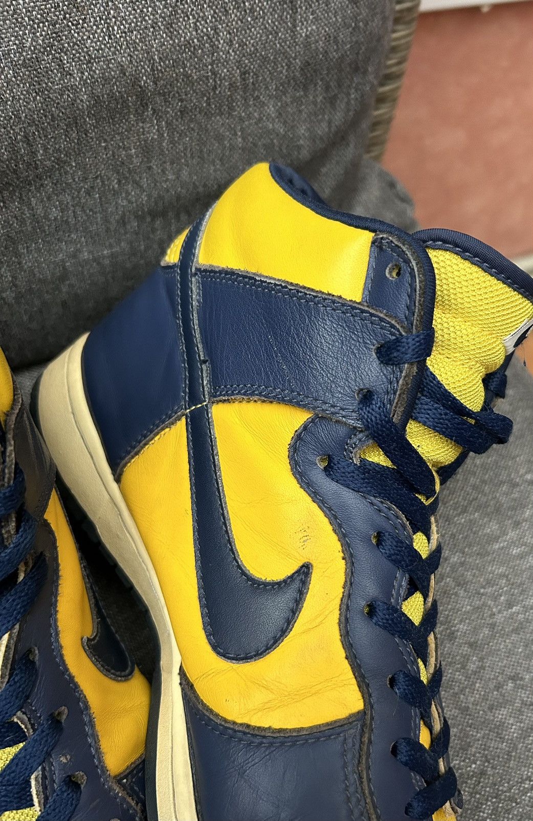 Nike × Vintage Vintage 2003 Nike Dunk High Michigan Size US 10 / EU 43 - 6 Thumbnail