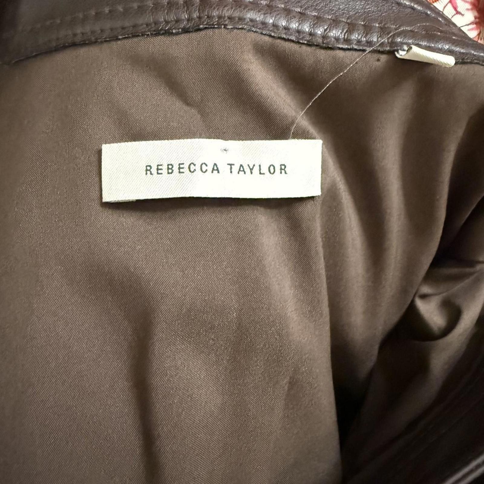 Rebecca Taylor Brown Vegan Leather Tunic Dress Size M