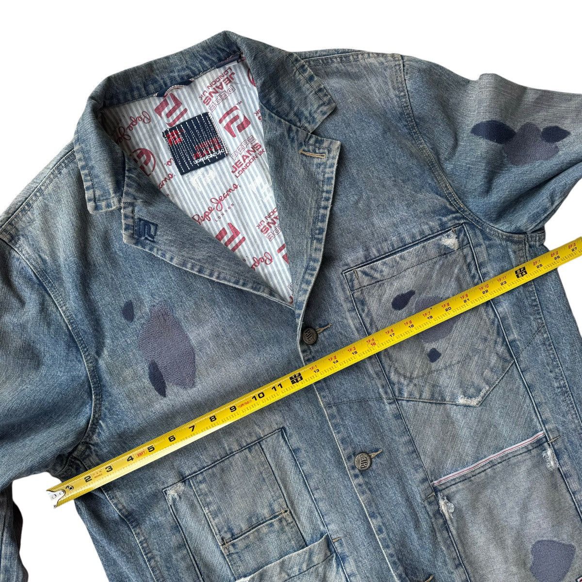Evisu × Pepe Jeans Y2K Pepe Jeans Denim Blazer Jean Coat Vintage HipHop Trucker Size US XXL / EU 58 / 5 - 6 Thumbnail