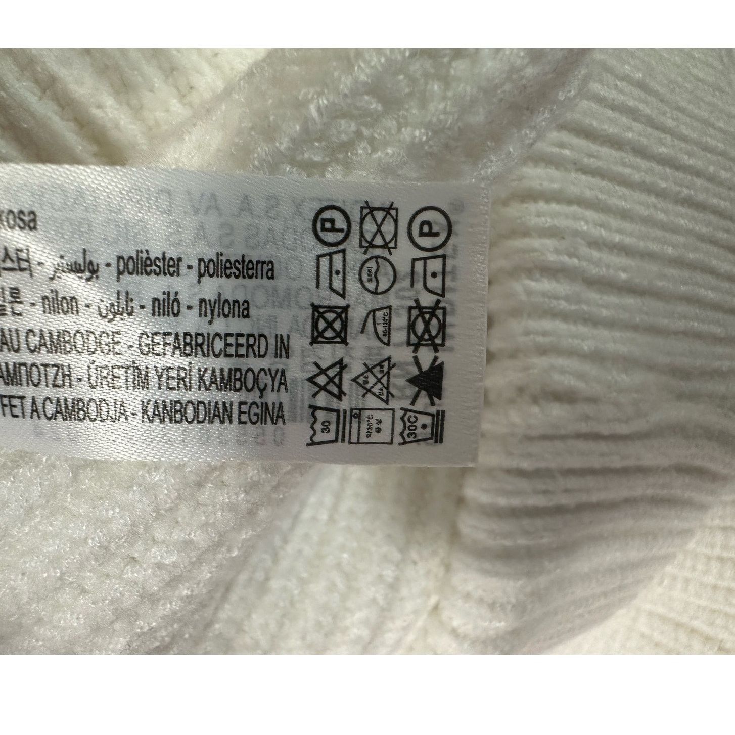 Zara Zara off white knit pull on mini skirt size Small Size 29" - 5 Thumbnail