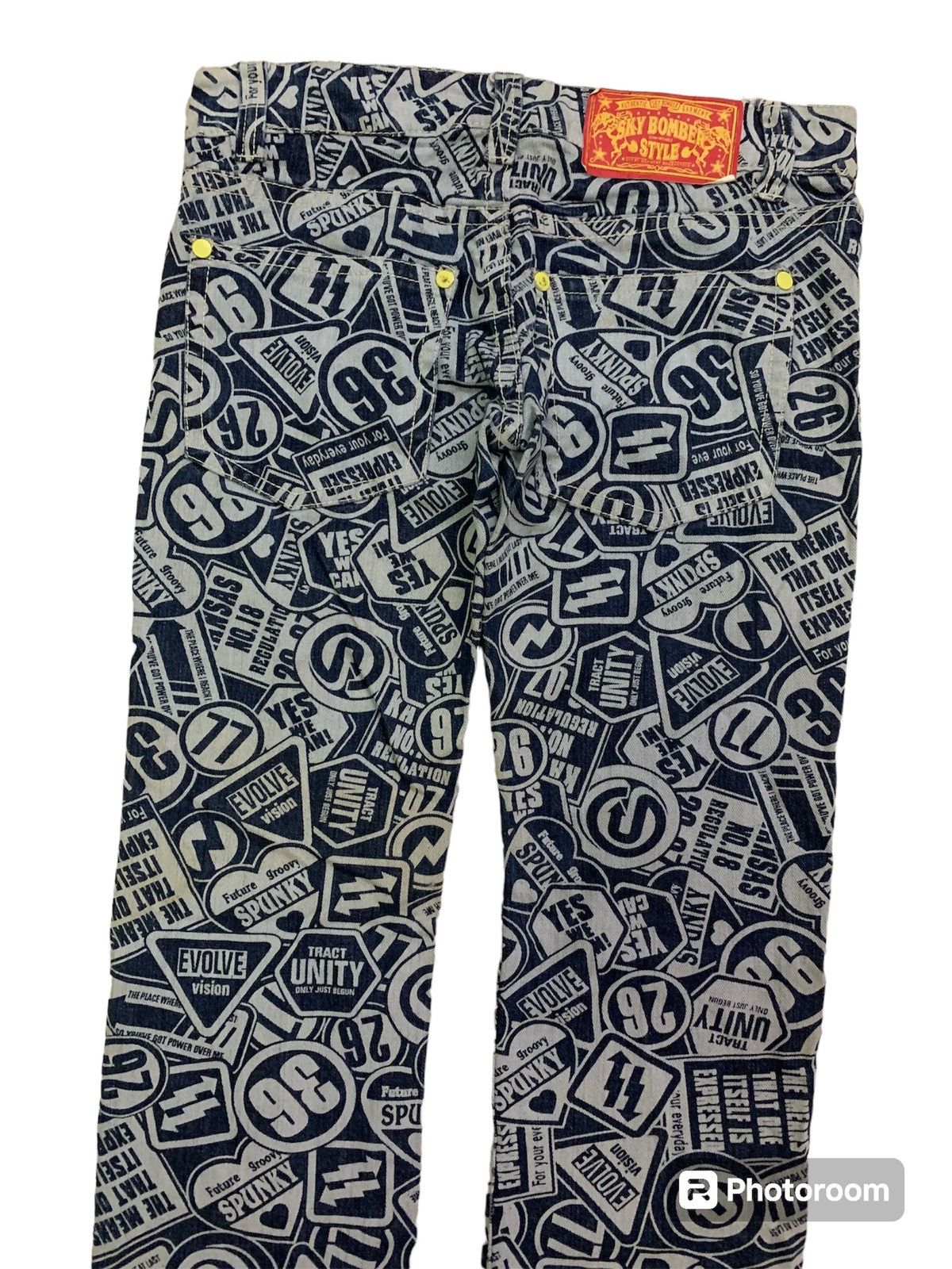 Hysteric Glamour × Japanese Brand 💥Vintage Japanese Sky Bomber Overprint Denim Size 30" / US 8 / IT 44 - 2 Thumbnail