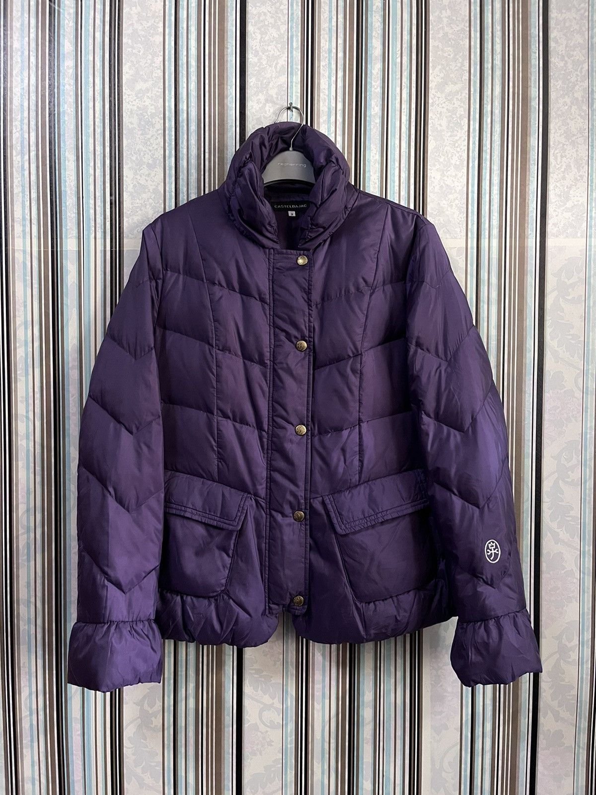 Jean Charles De Castelbajac puffer quilted cross stitch #A5 Size L / US 10 / IT 46 - 1 Thumbnail