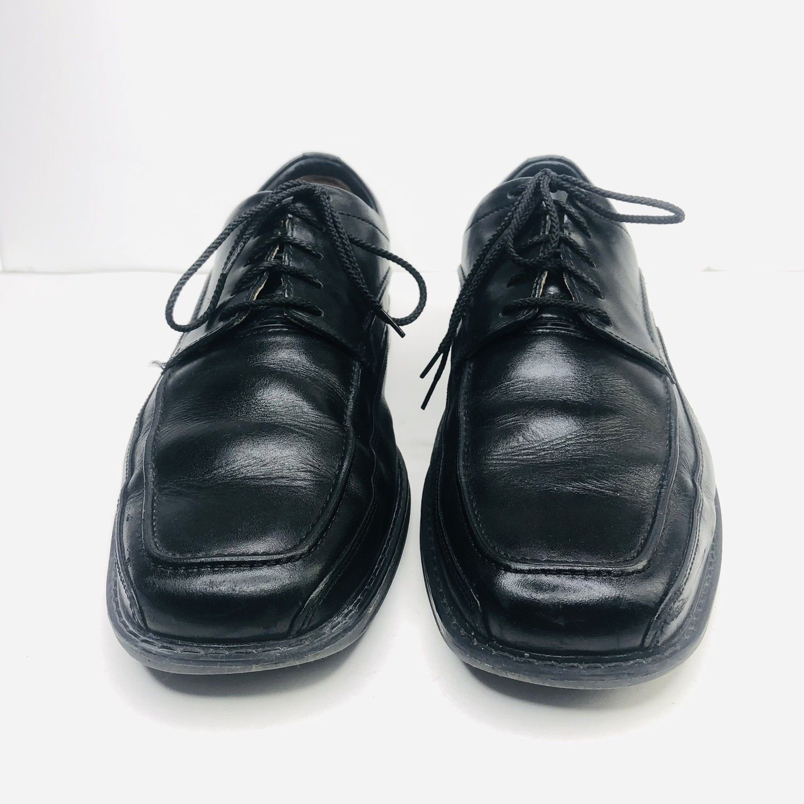 Clarks Clark Unstructured Black Leather Mens Shoes 12W career Size US 12 / EU 45 - 3 Thumbnail