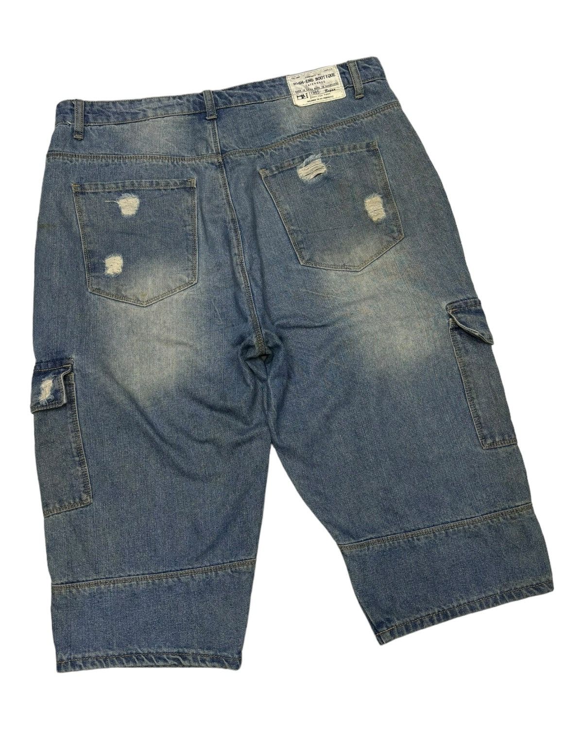 Japanese Brand RARE🔥PROPERTY OF CATEN BROS JORTS DISTRESS JNCO STYLE Size US 36 / EU 52 - 4 Thumbnail