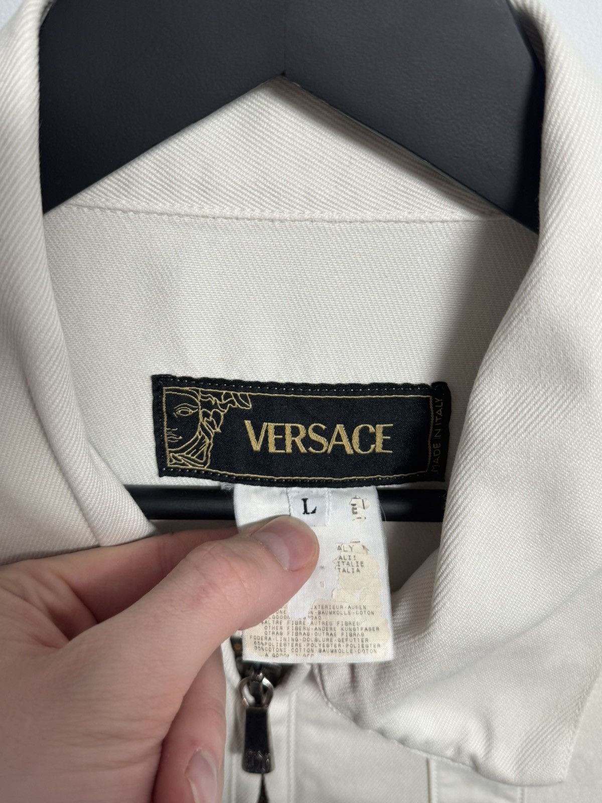 Versace Versace White Jacket Full Zip Designer Women’s Short Coat Size L / US 10 / IT 46 - 13 Thumbnail