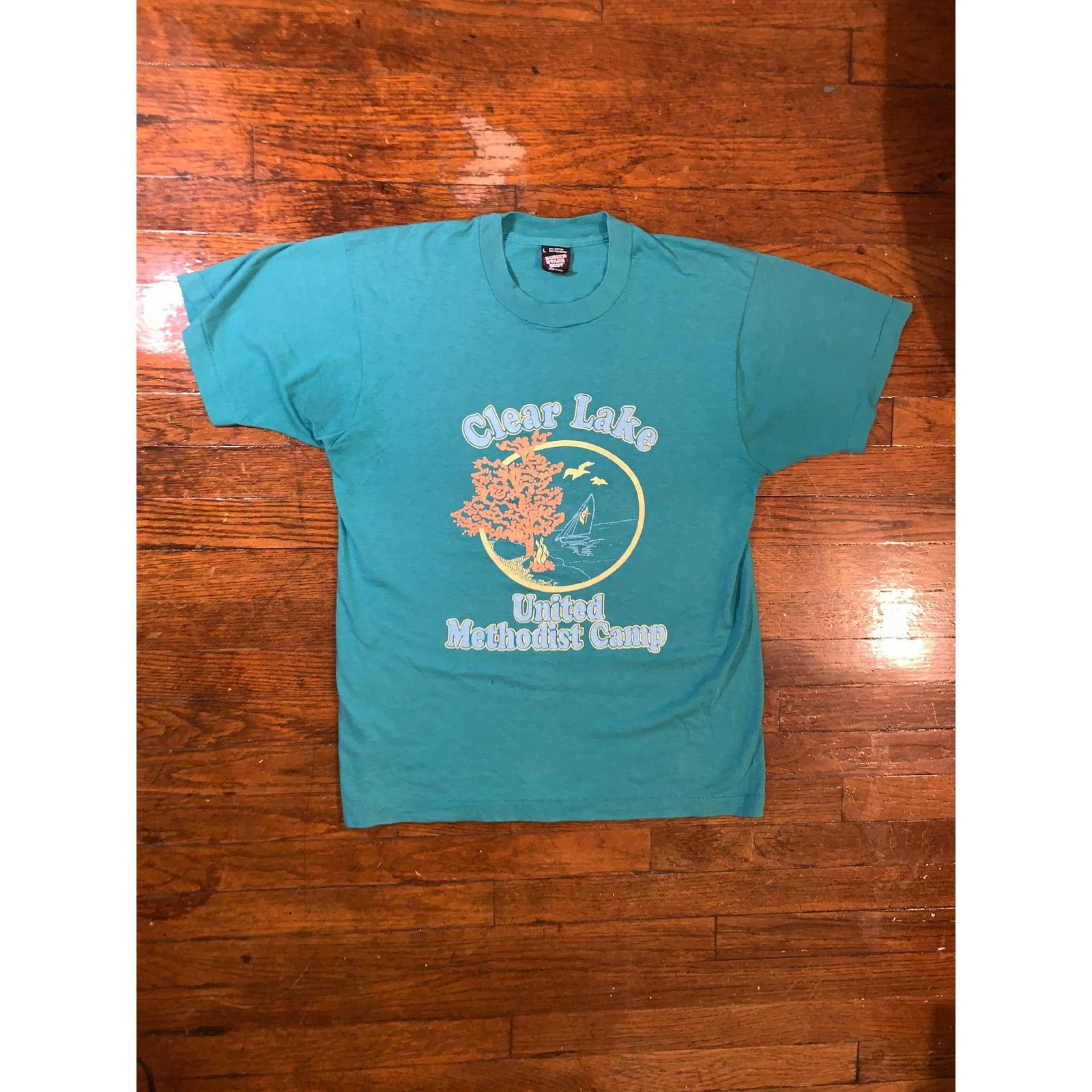 Other × Vintage Vtg 80s Clear Lake Methodist Camp Tee Single Stitch USA L Size US L / EU 52-54 / 3 - 2 Thumbnail