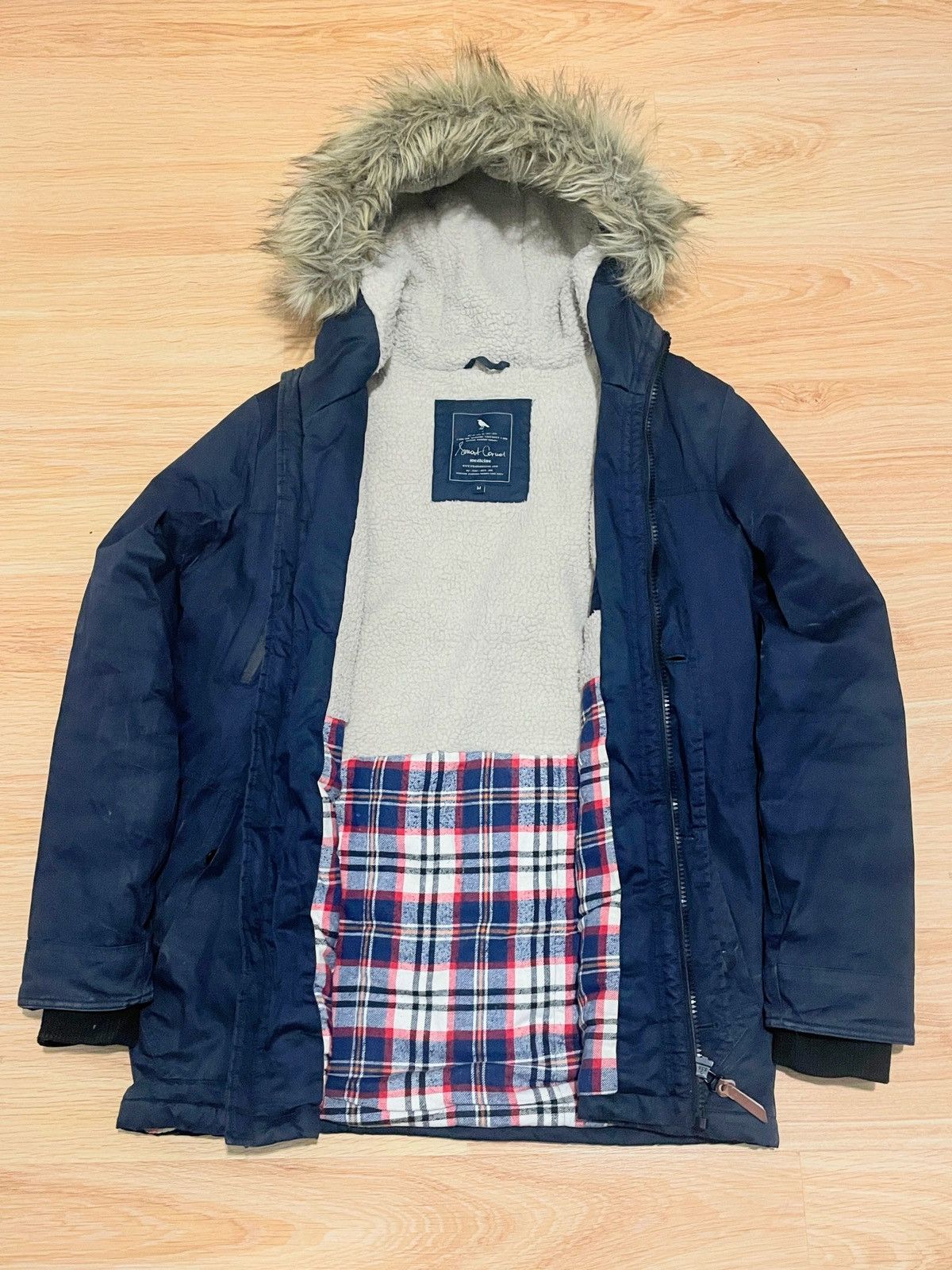 Vintage Utility Parka Faux Fur Hood Outdoor Winter Jacket size M Size US M / EU 48-50 / 2 - 2 Thumbnail