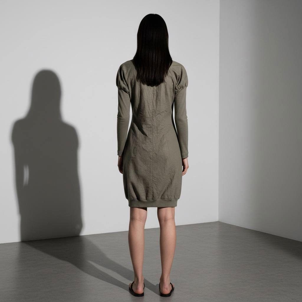 Cop Copine The Cop Copine Neutral Slim Sleeves Dress Size ONE SIZE - 3 Thumbnail