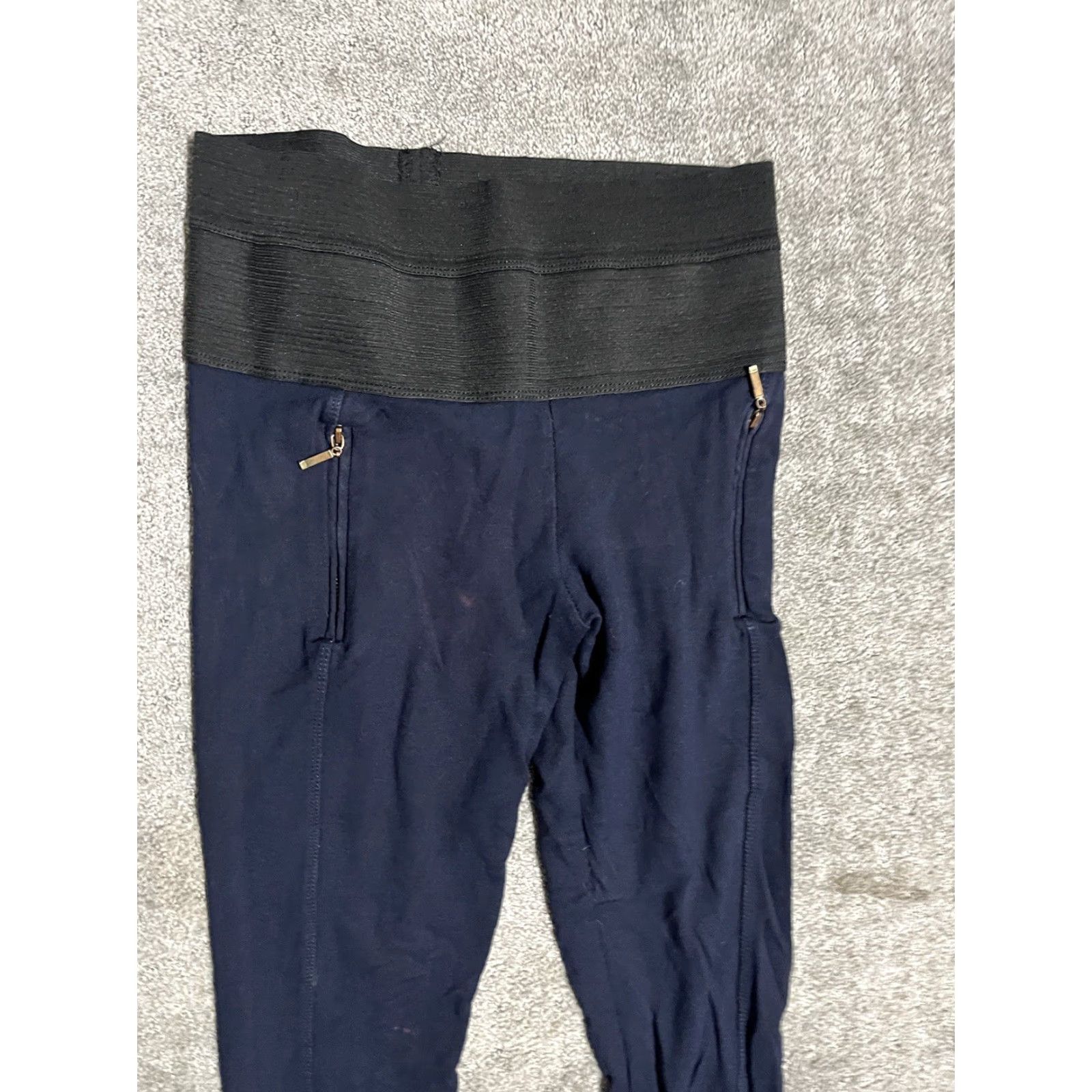 Zara VINTAGE Zara Leggings Pants Womens Small Navy Blue Casual Formal Party 2020s Girls Size 28" / US 6 / IT 42 - 2 Thumbnail