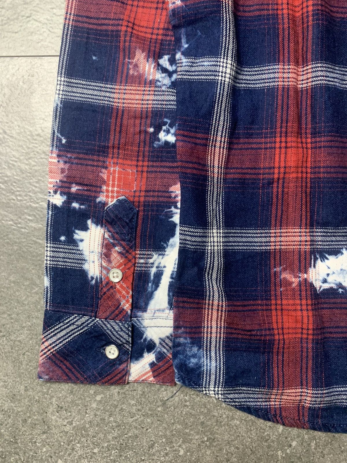 semanticdesign 2000s Semantic Design Bleached Plaid Shirt Size US M / EU 48-50 / 2 - 11 Thumbnail