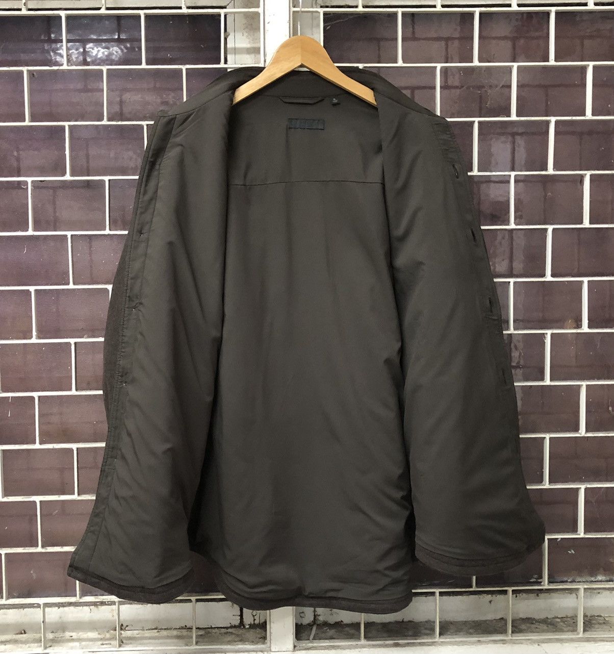 Uniqlo UNIQLO Dark Brown XL Shirt Blouson Wool Like Jacket Size US XL / EU 56 / 4 - 3 Thumbnail