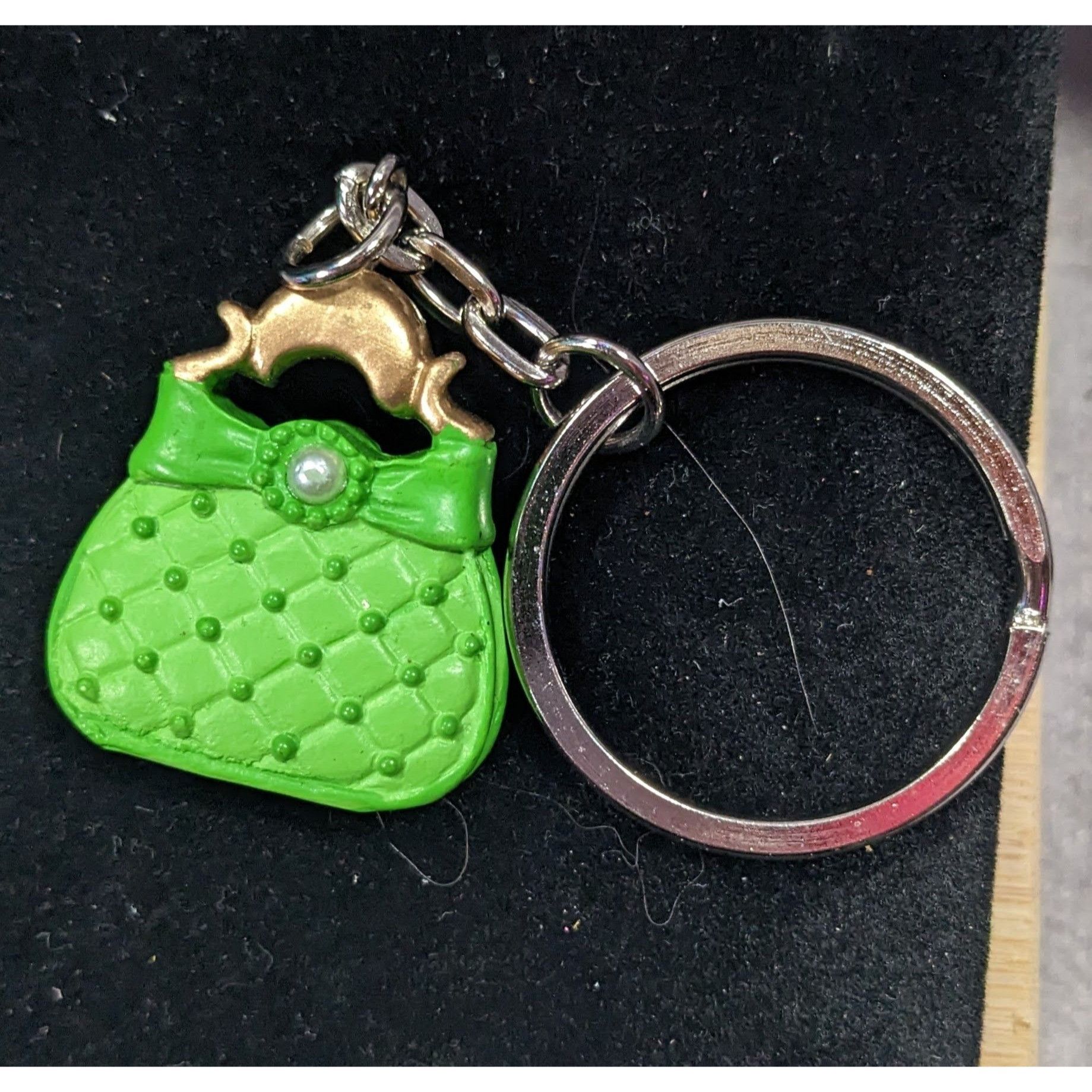 Other Retro Coquette Green Purse Shaped Keychain Size ONE SIZE - 4 Thumbnail