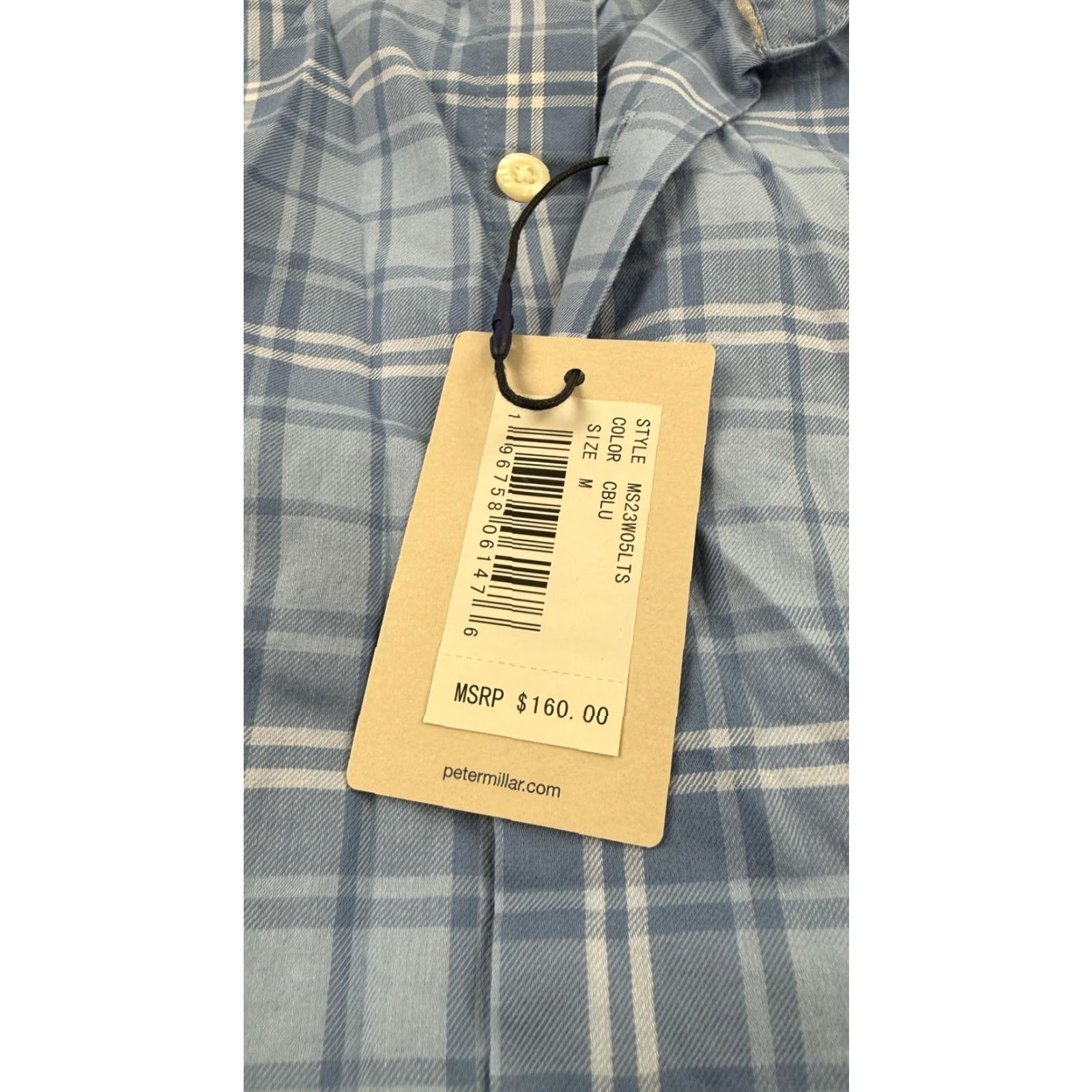 Peter Millar Peter Millar Shirt Mens Medium Blue Plaid Classic Fit 100% Cotton Button Down Size US M / EU 48-50 / 2 - 3 Thumbnail