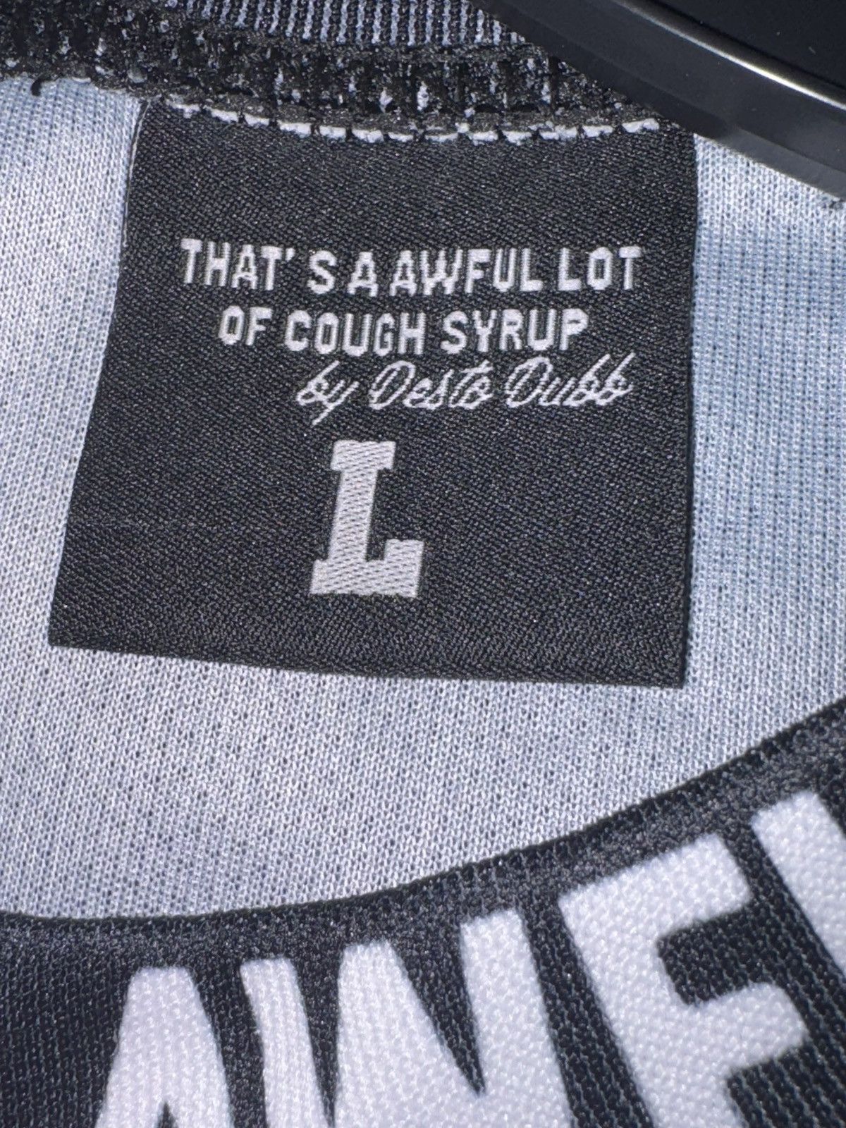 Awful Lot of Cough Syrup Graphic Long Sleeve Jersey- ALOCS -desto dubbs Size US XL / EU 56 / 4 - 5 Thumbnail