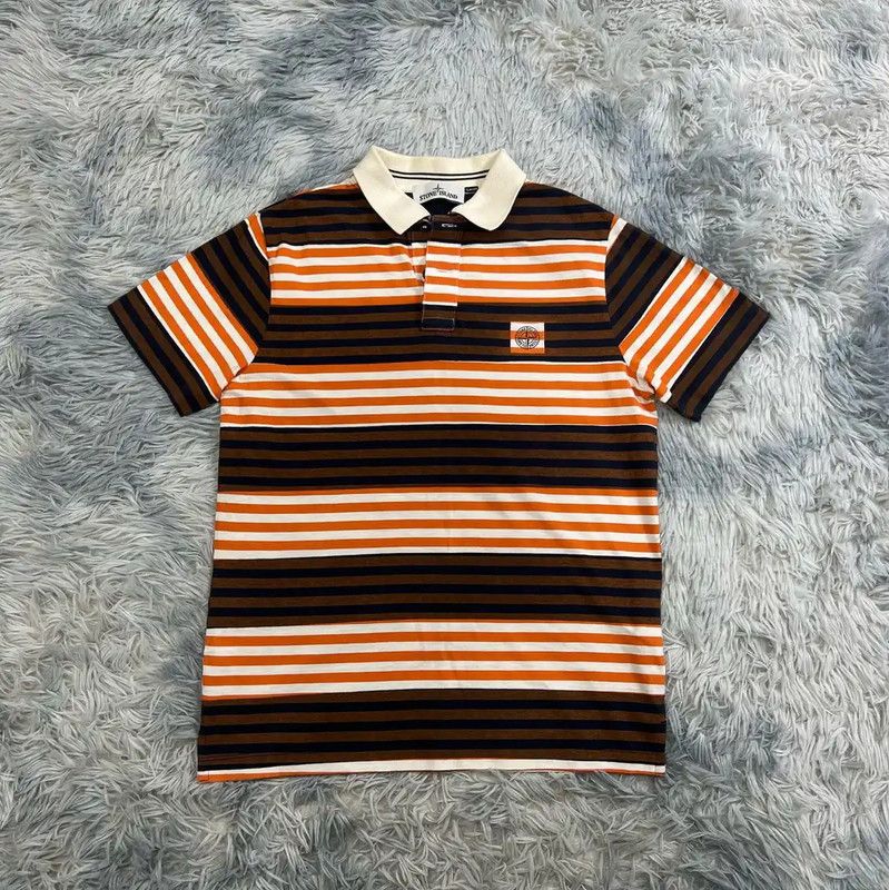 Stone Island Stone Island Men's Striped Polo T-shirt 0089 Size US M / EU 48-50 / 2 - 1 Thumbnail