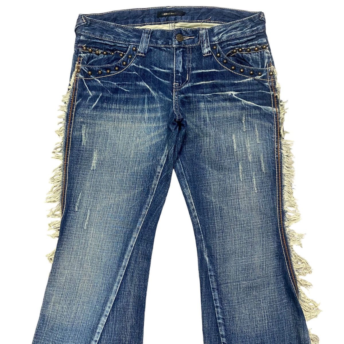 Tornado Mart Vintage Tornado Mart Spiral Cut Denim Flare Jeans Size 28" / US 6 / IT 42 - 3 Thumbnail