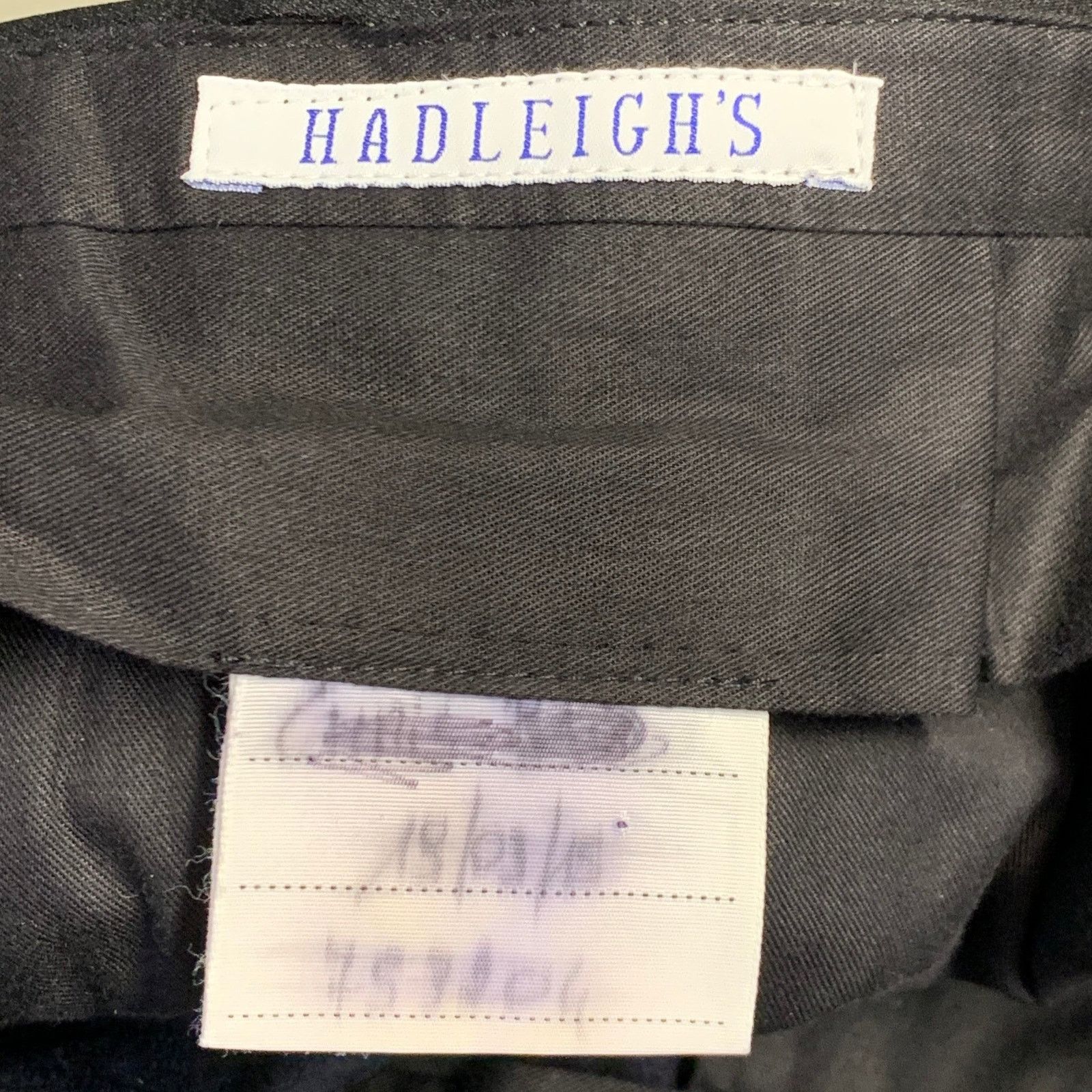 Hadleigh's Navy Black Two Toned Wool Side Tabs Tapered Dress Pants Size US 30 / EU 46 - 4 Thumbnail