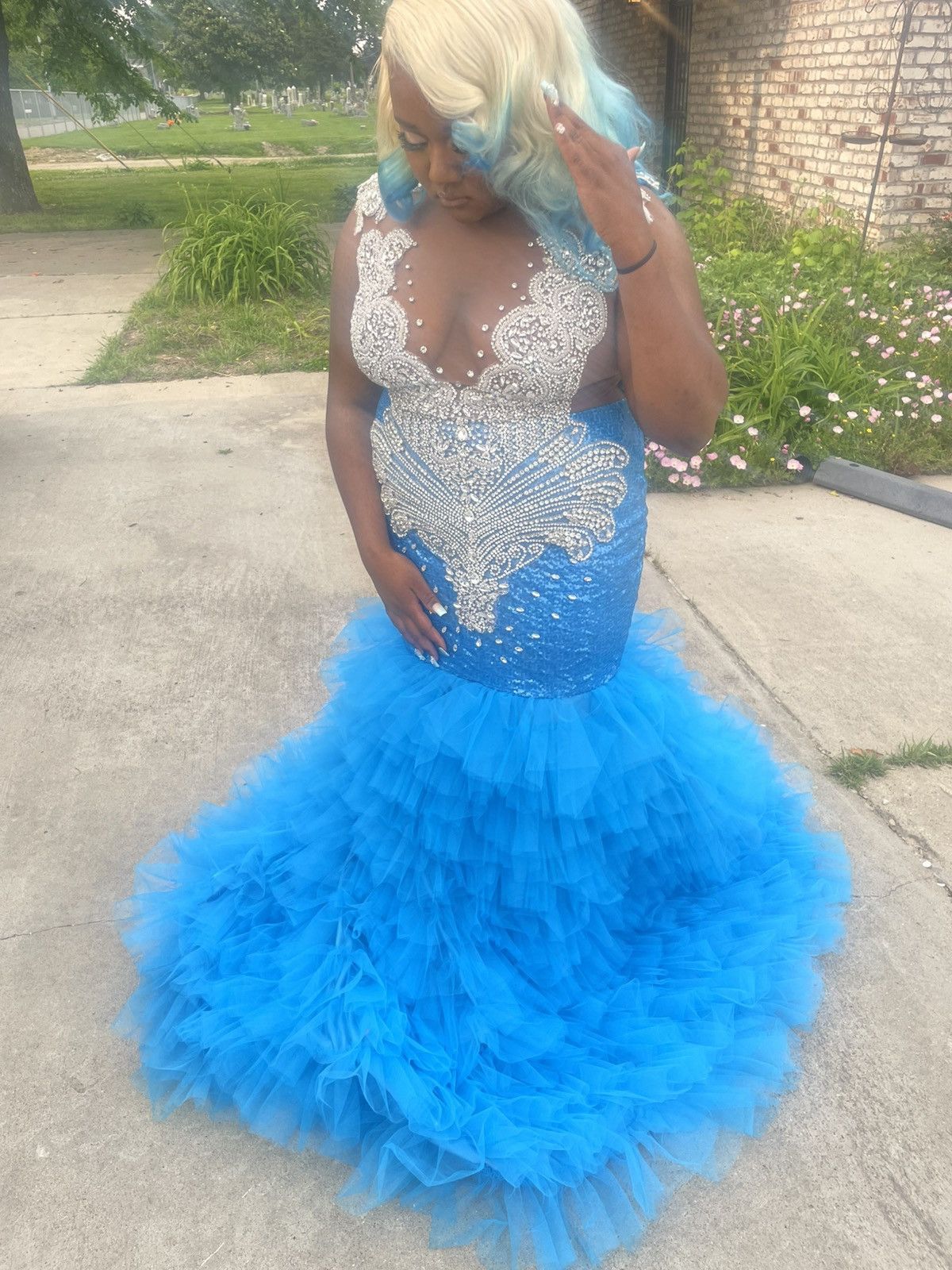 Designer Prom dress Size XXL / US 16-18 / IT 52-54 - 6 Thumbnail
